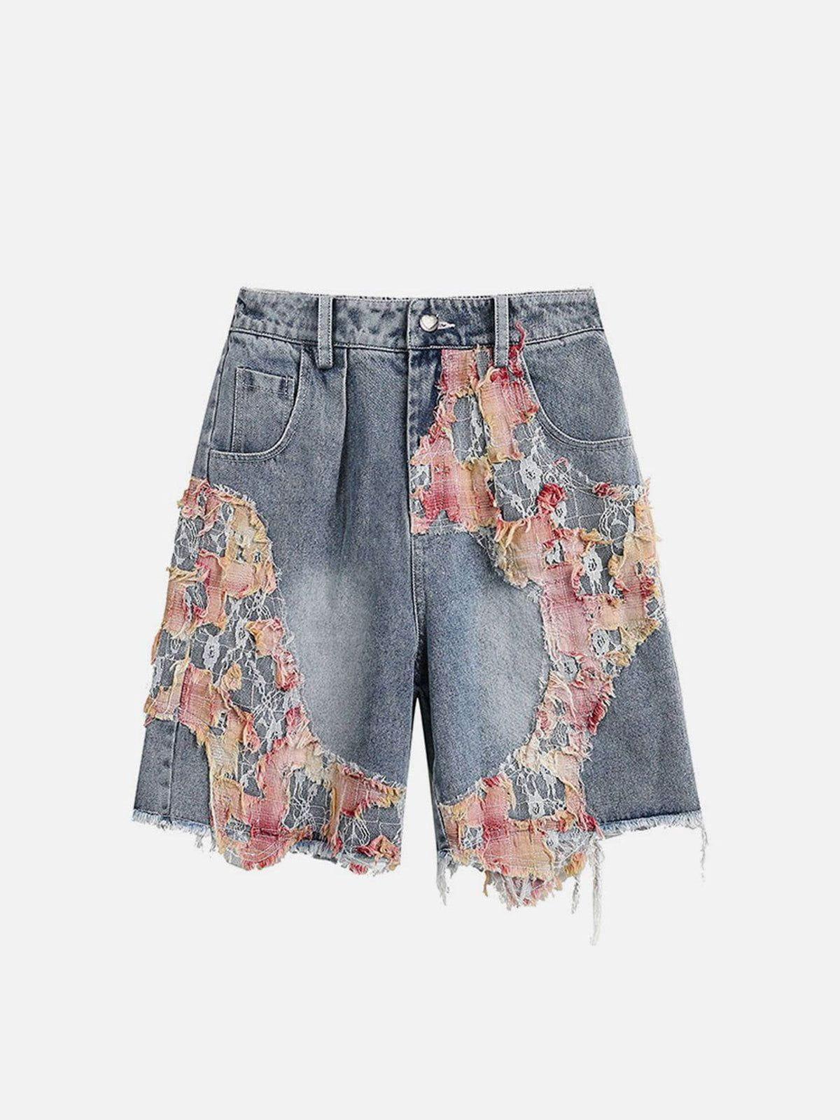 Concert Outfit Heavy Craftsmanship Lace Jorts