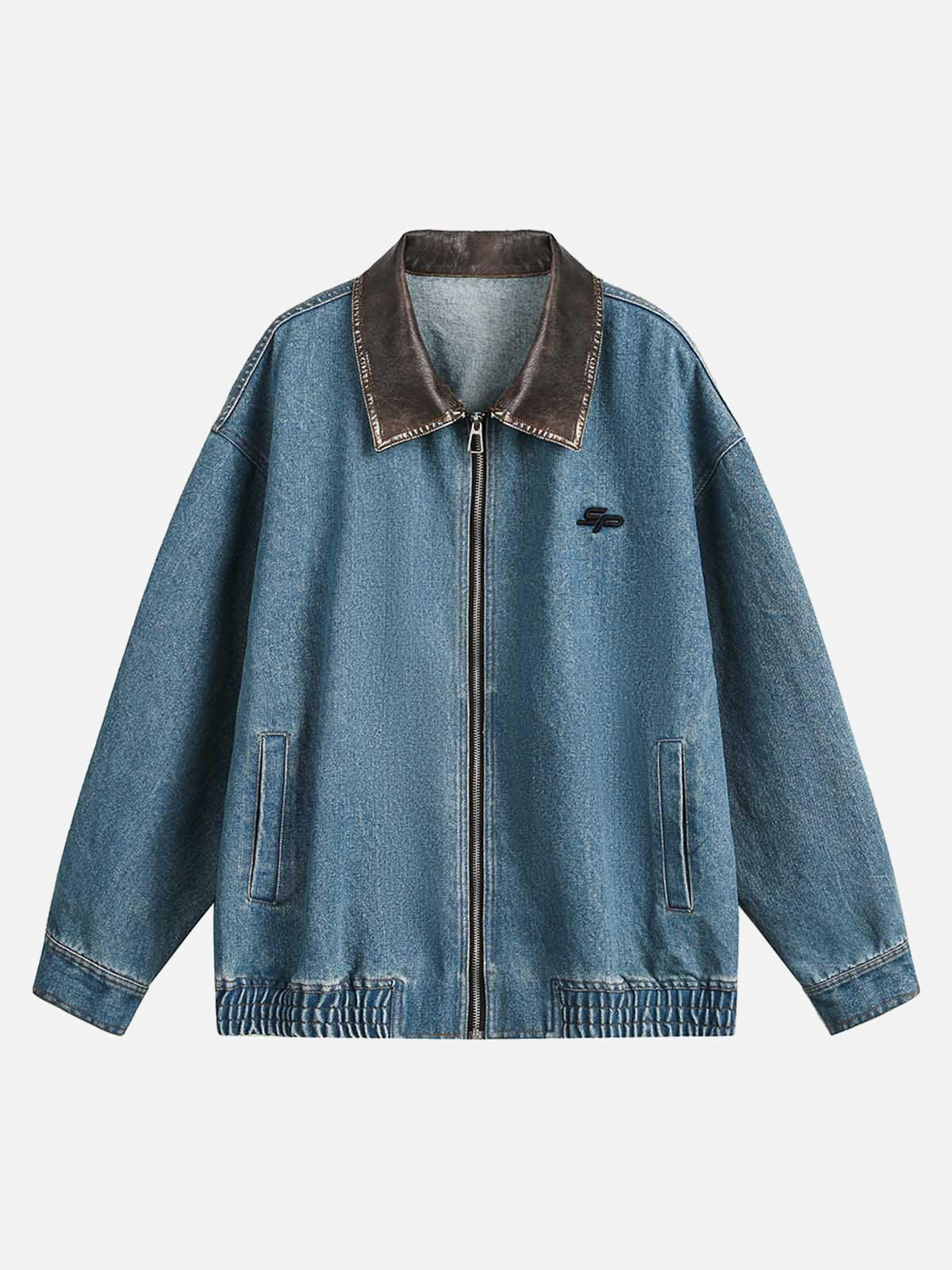 Concert Outfit Heavy Washed Denim Work Jacket