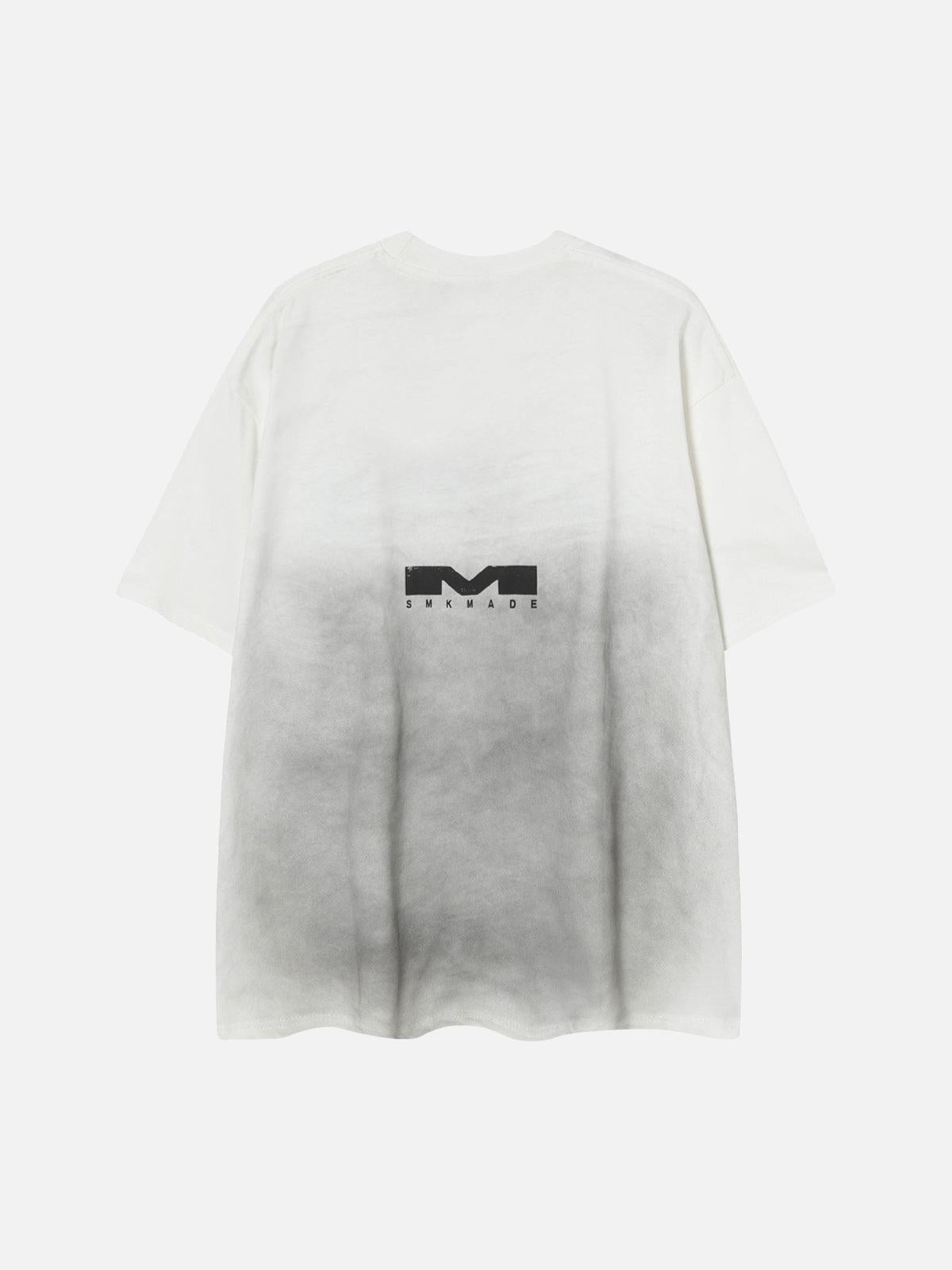 Concert Outfit Heavy Washed Distressed Dirty Print Letter T-Shirt