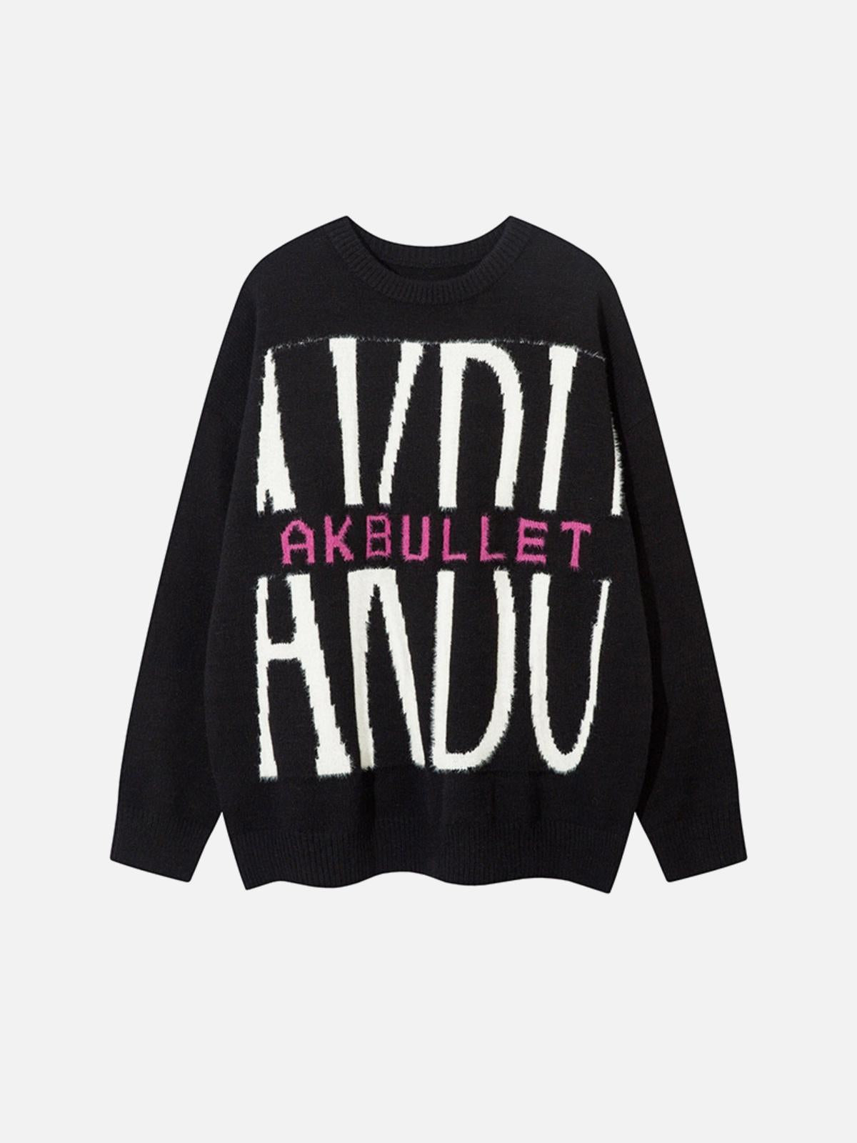 Concert Outfit High Street Hiphop Letter Sweater