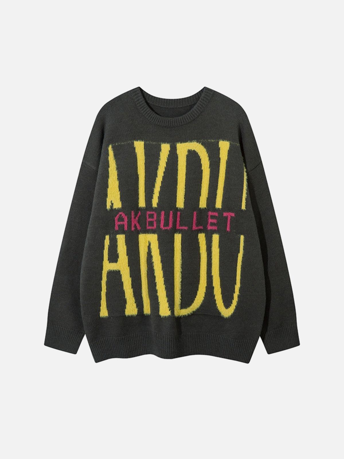 Concert Outfit High Street Hiphop Letter Sweater