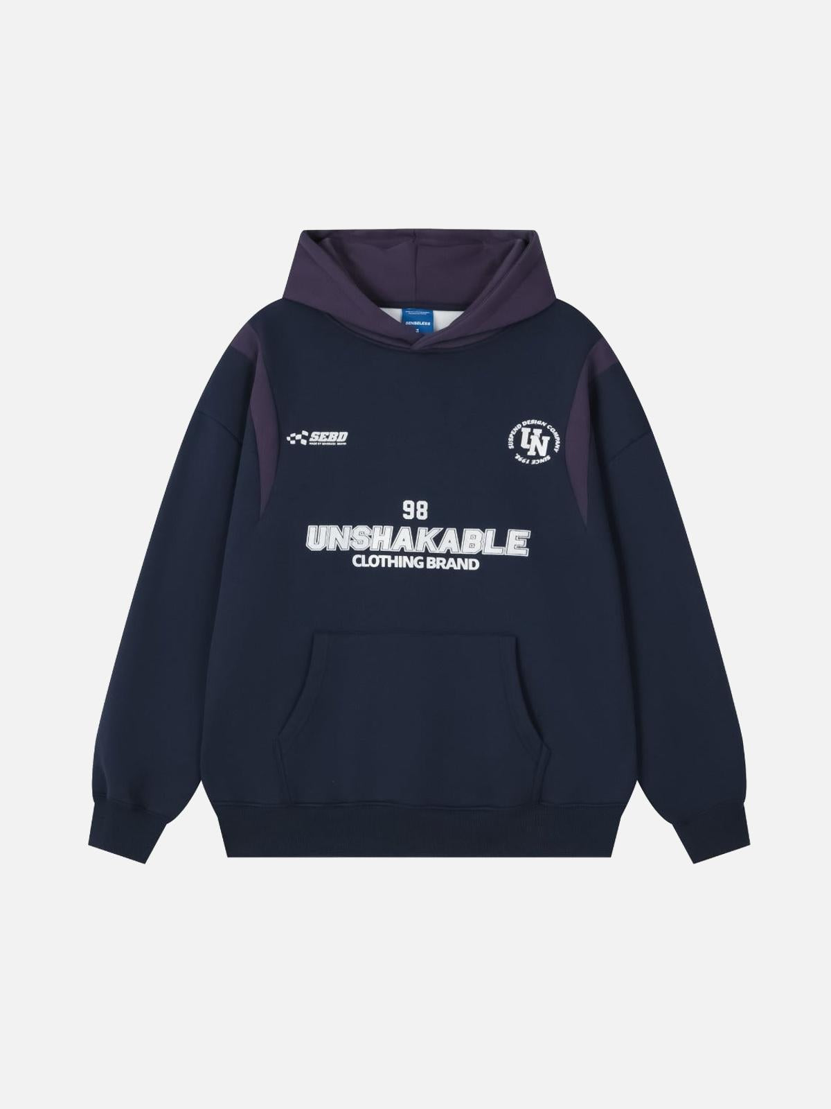 Concert Outfit High Street Letter Print Collision Color Hoodie