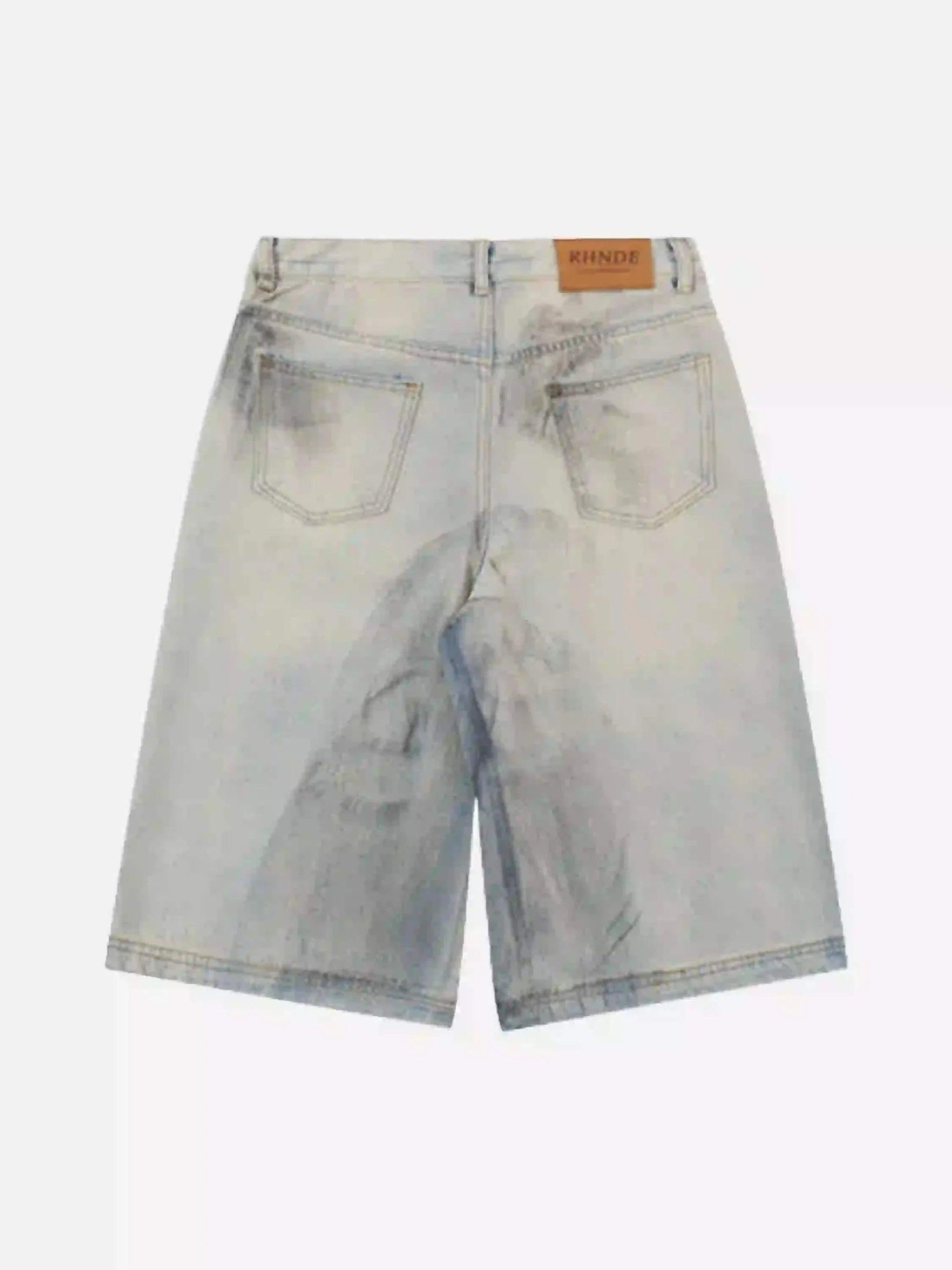 Concert Outfit High Street Yellow Mud Dyed Denim Shorts