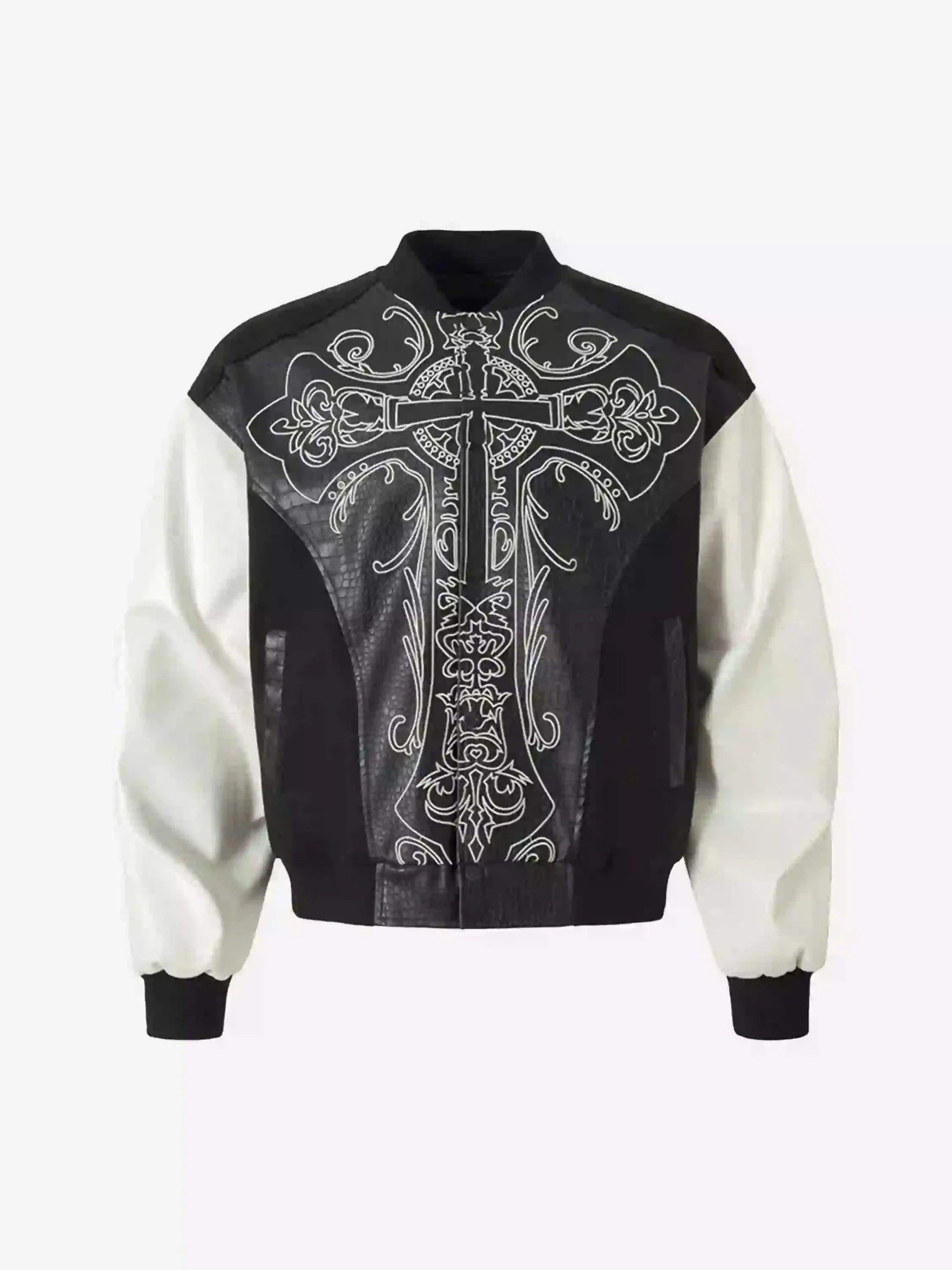 Concert Outfit Hip Hop Gothic Embroidered Baseball Jacket