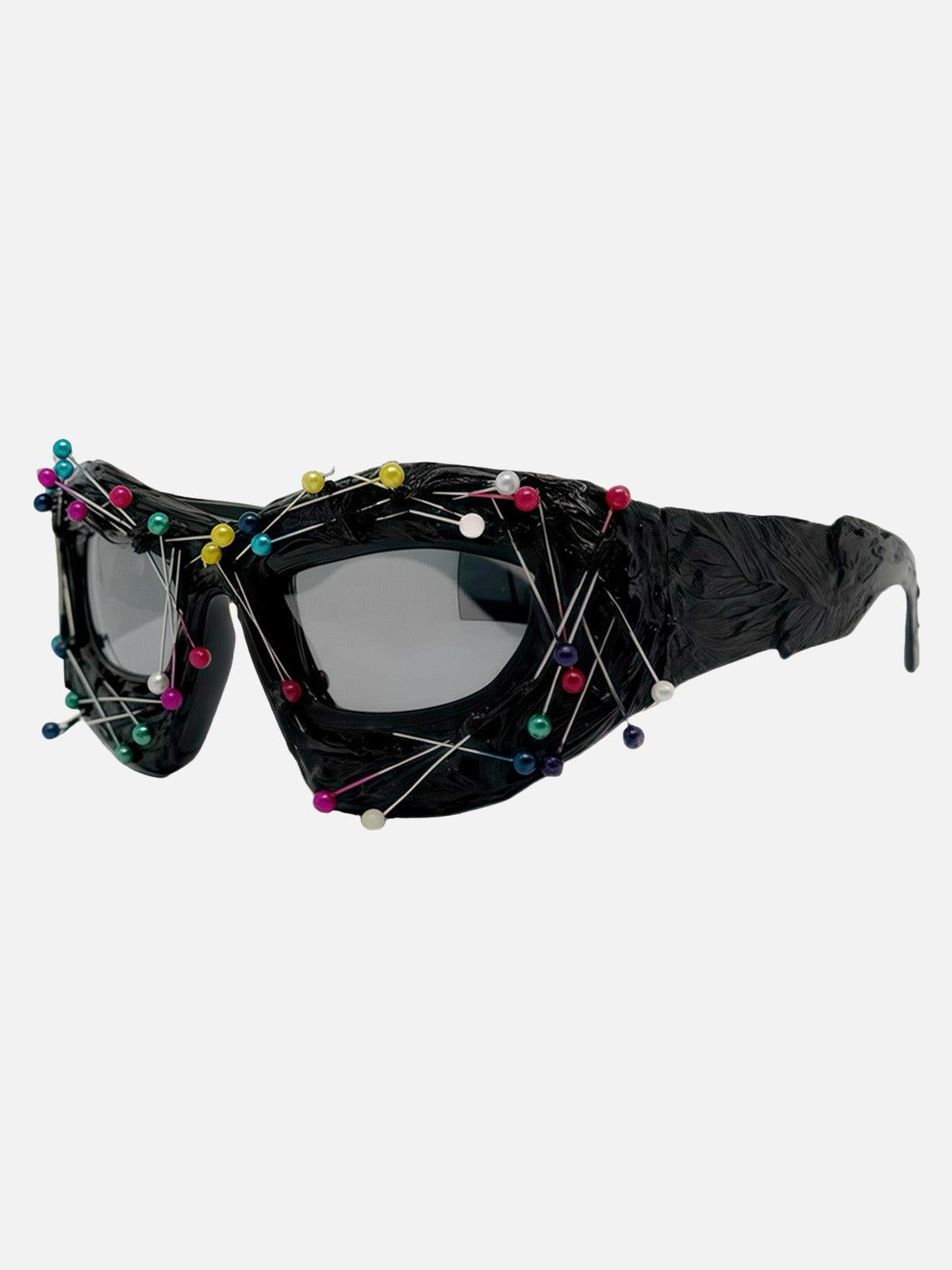Concert Outfit Hip Hop Punk Beaded Sunglasses