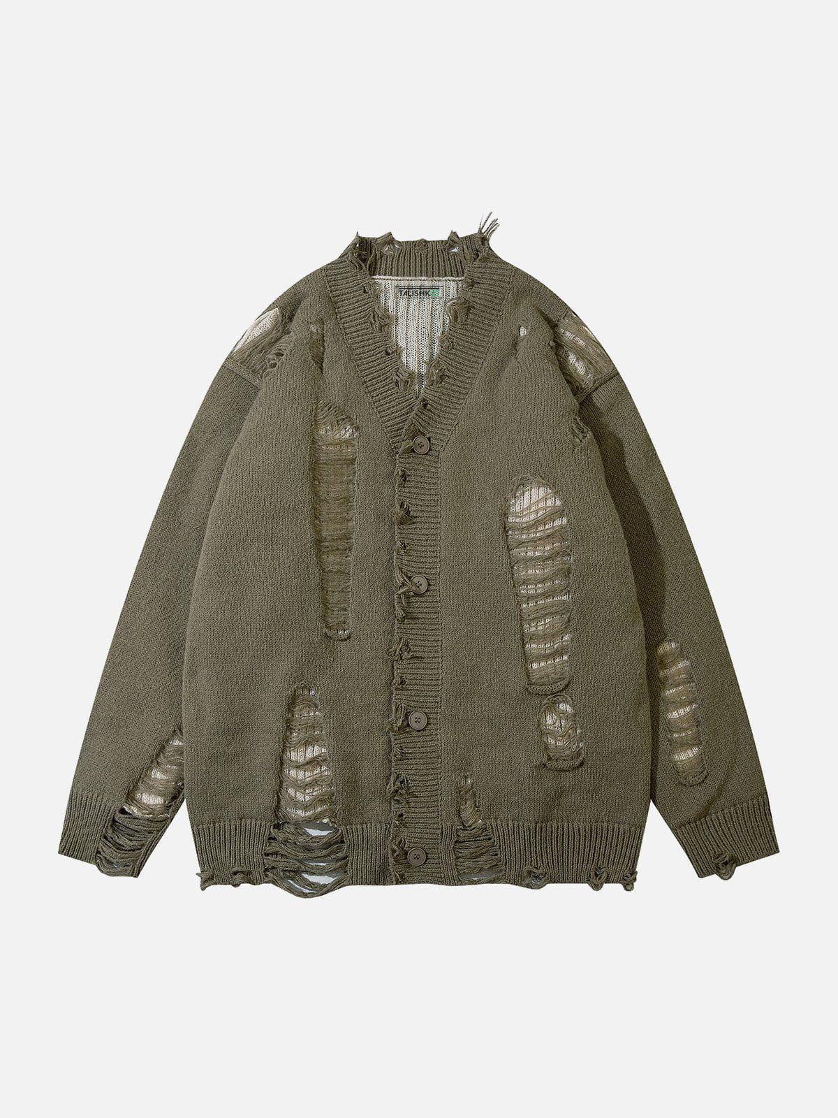 Concert Outfit Hole Fake Two Cardigan