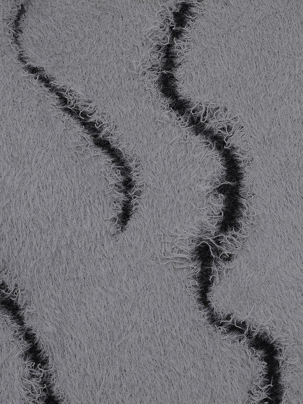 Concert Outfit Irregular Patchwork Distressed Sweater Concert Outfit Irregular Patchwork Distressed Sweater