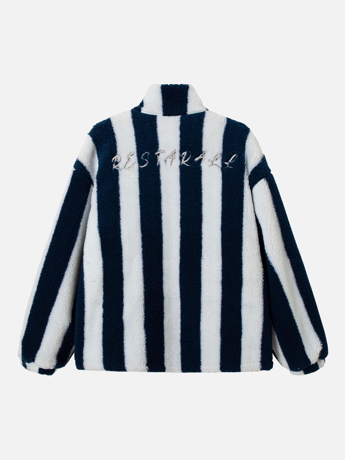 Concert Outfit Jersey Embroidered Cheetah Print Striped Sherpa Jacket