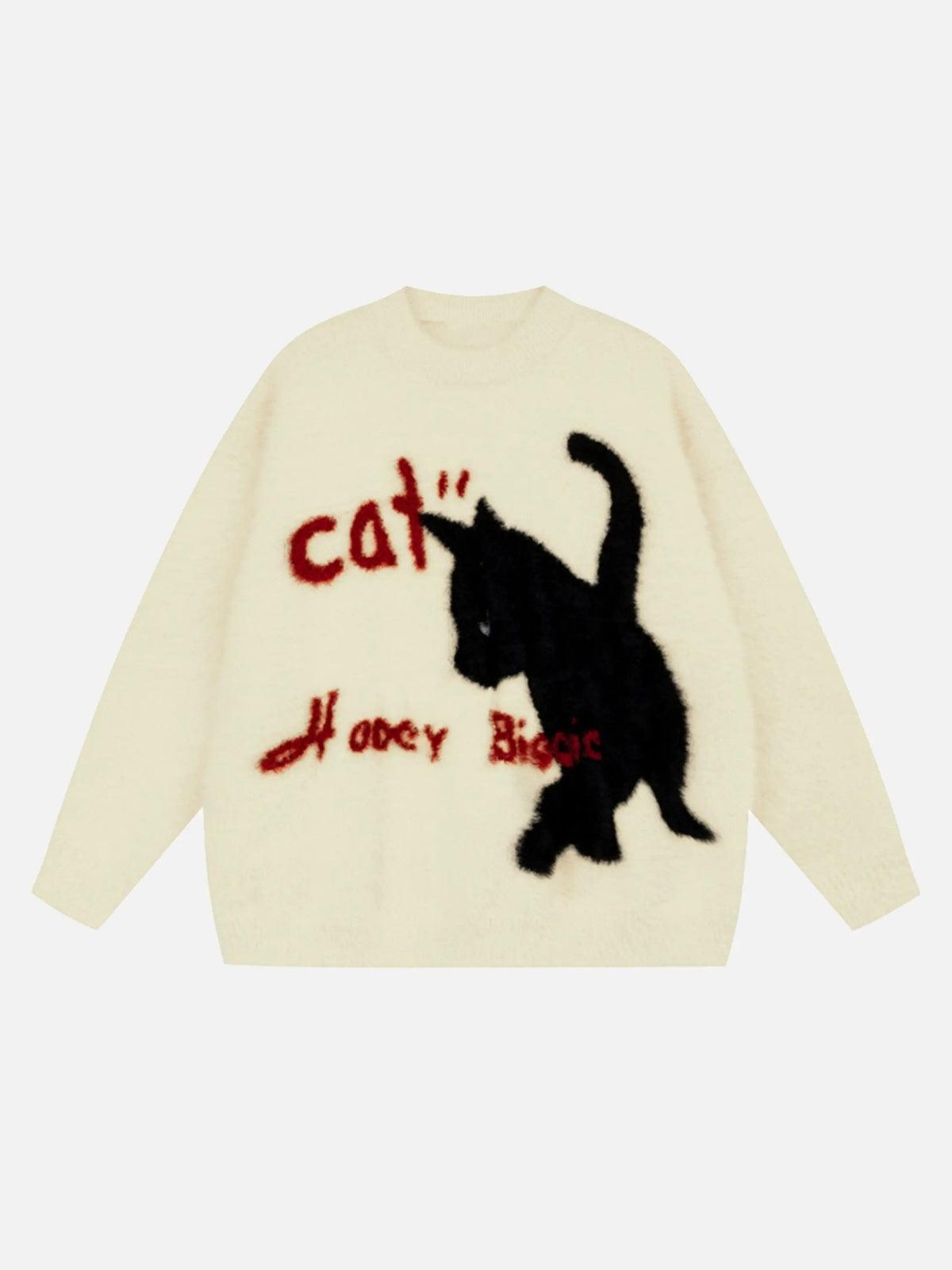 Concert Outfit Kitten Jacquard Mohair Sweater