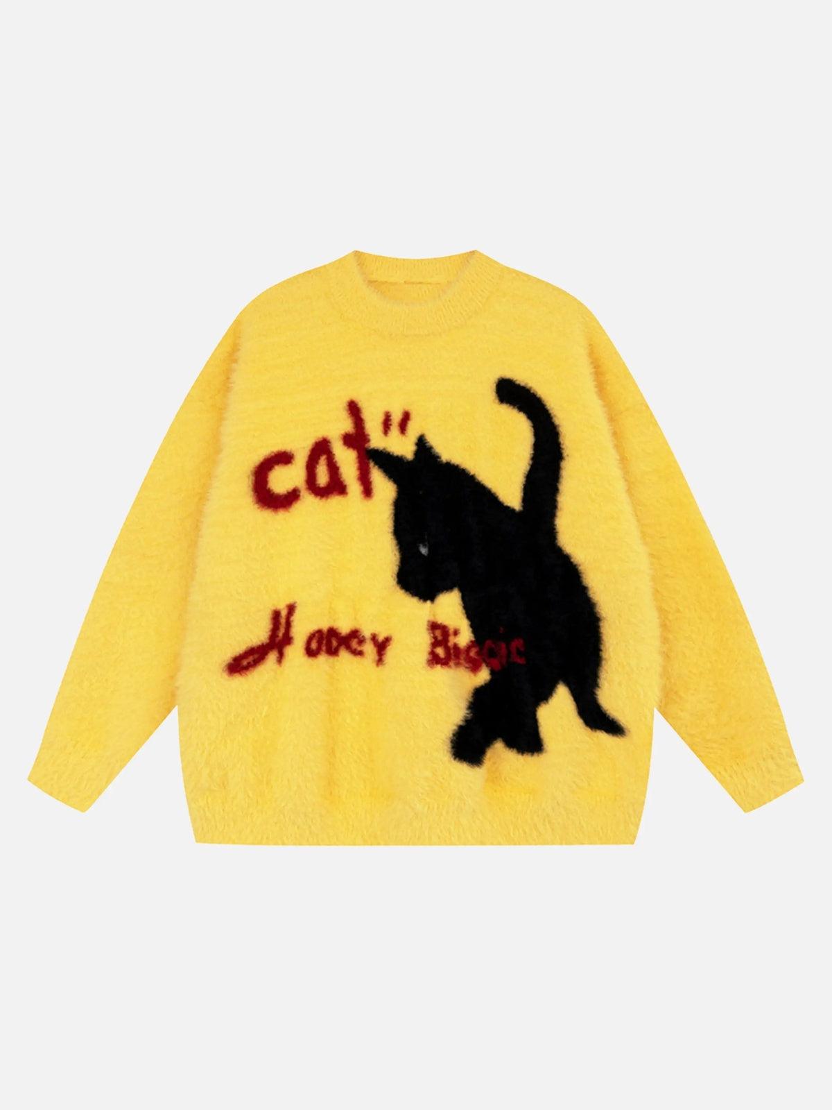 Concert Outfit Kitten Jacquard Mohair Sweater