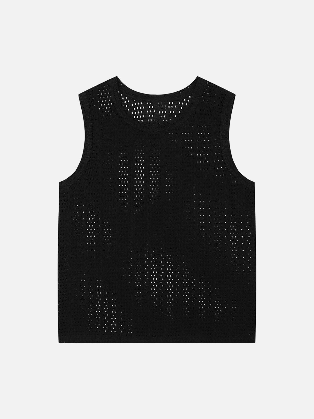 Concert Outfit Knitted Hollow Mesh Vest