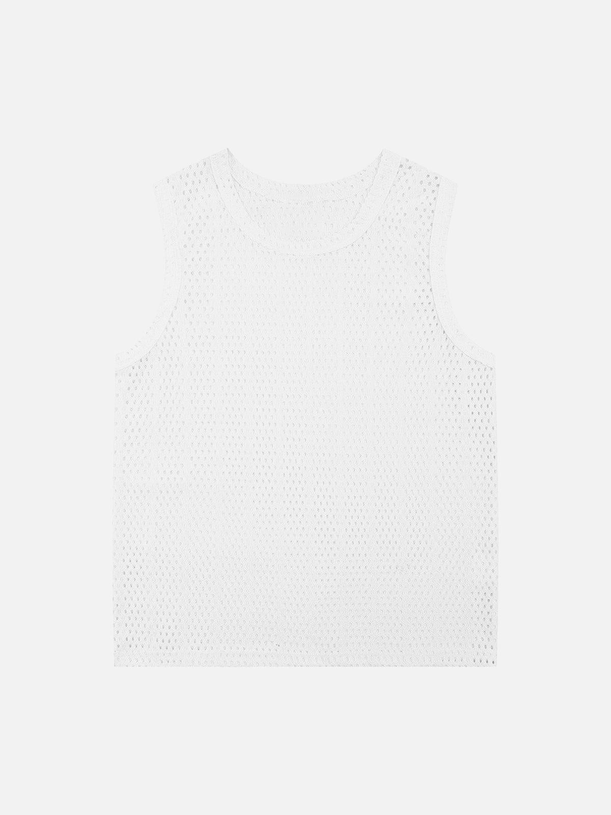 Concert Outfit Knitted Hollow Mesh Vest