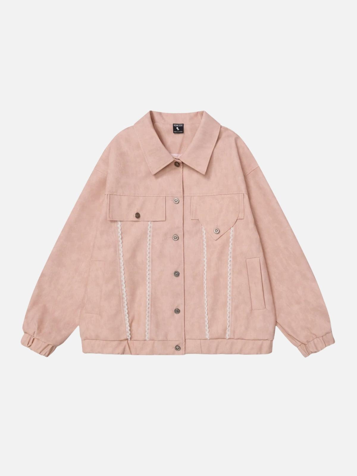 Concert Outfit Lace Washed Faux Leather Jacket