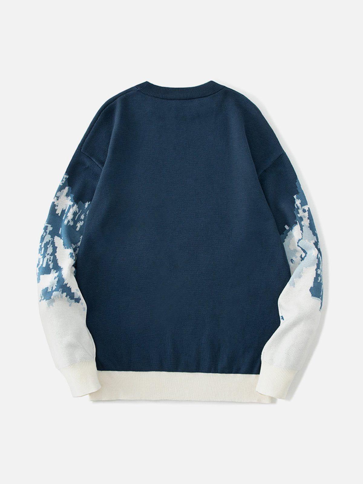 Concert Outfit Landscape Snow Mountain Jacquard Sweater