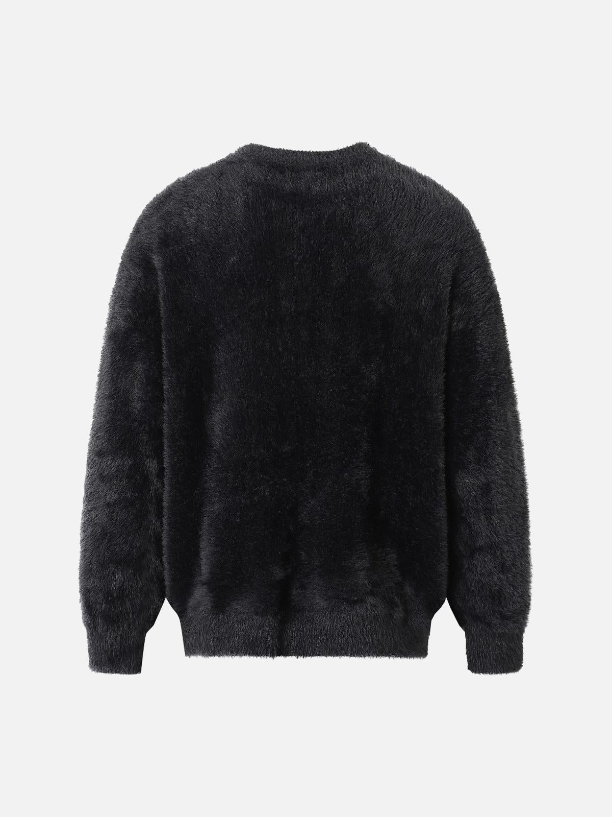 Concert Outfit Lazy Style Plus Velvet Print Sweater