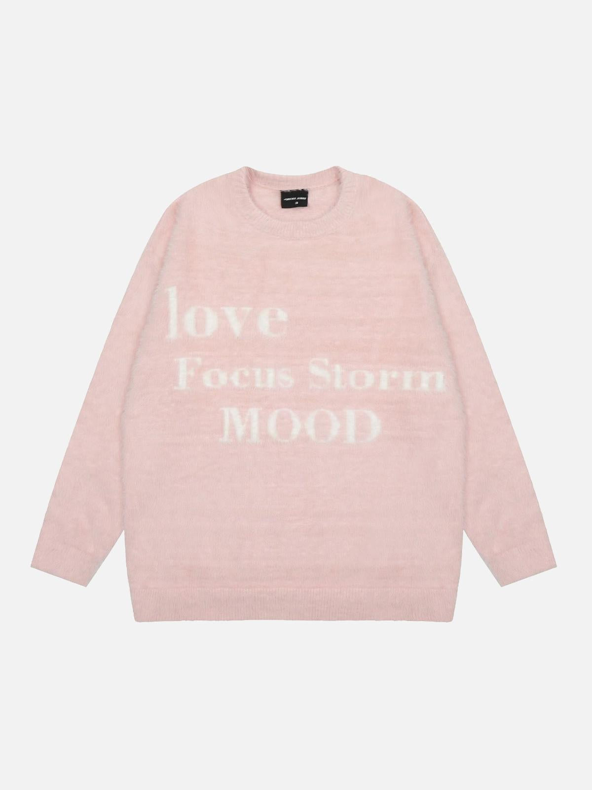 Concert Outfit Leisure Letter Round Neck Sweater