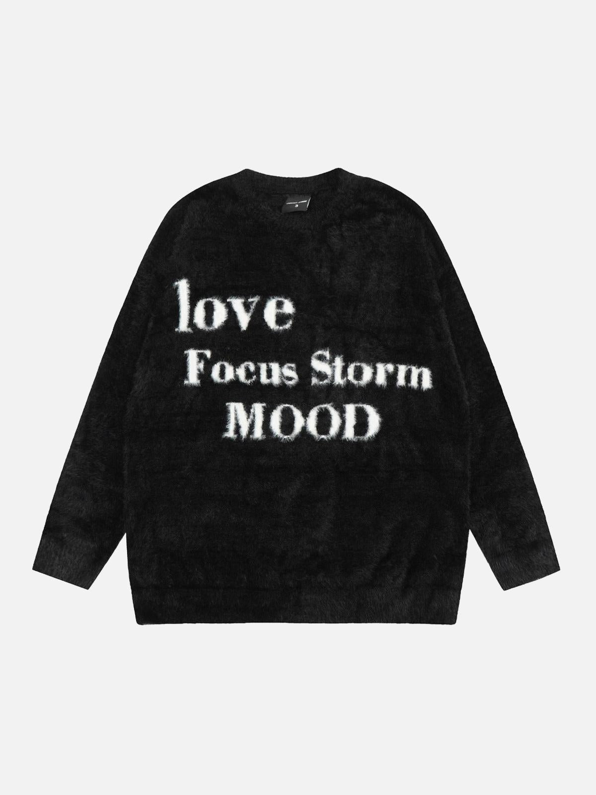 Concert Outfit Leisure Letter Round Neck Sweater