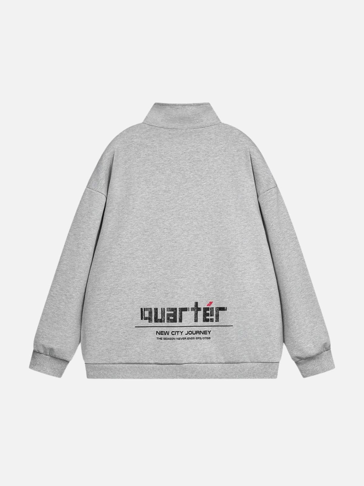 Concert Outfit Letter Back Printed Stand Collar Sweatshirt