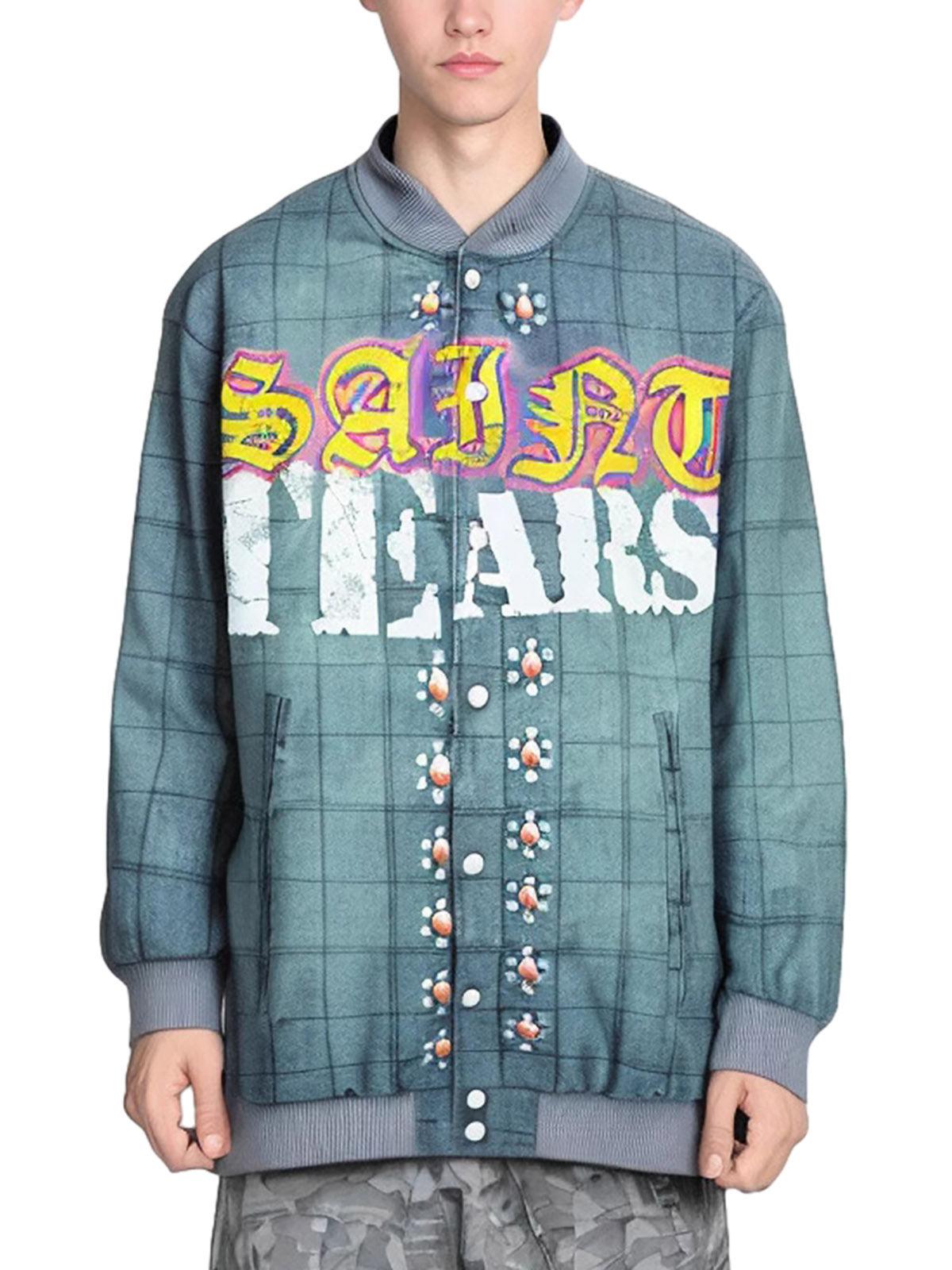 Concert Outfit Letter Print Quilted Bomber Jacket Concert Outfit Letter Print Quilted Bomber Jacket