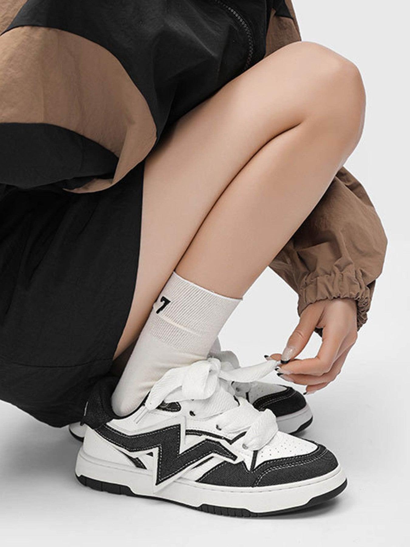 Concert Outfit Lightning Collision Color Splicing Board Shoes Concert Outfit Lightning Collision Color Splicing Board Shoes