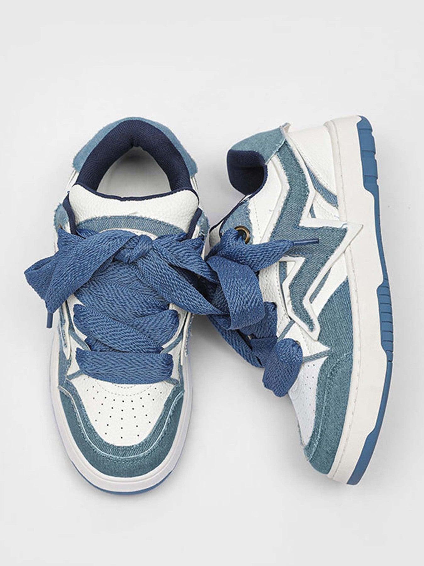 Concert Outfit Lightning Collision Color Splicing Board Shoes Concert Outfit Lightning Collision Color Splicing Board Shoes