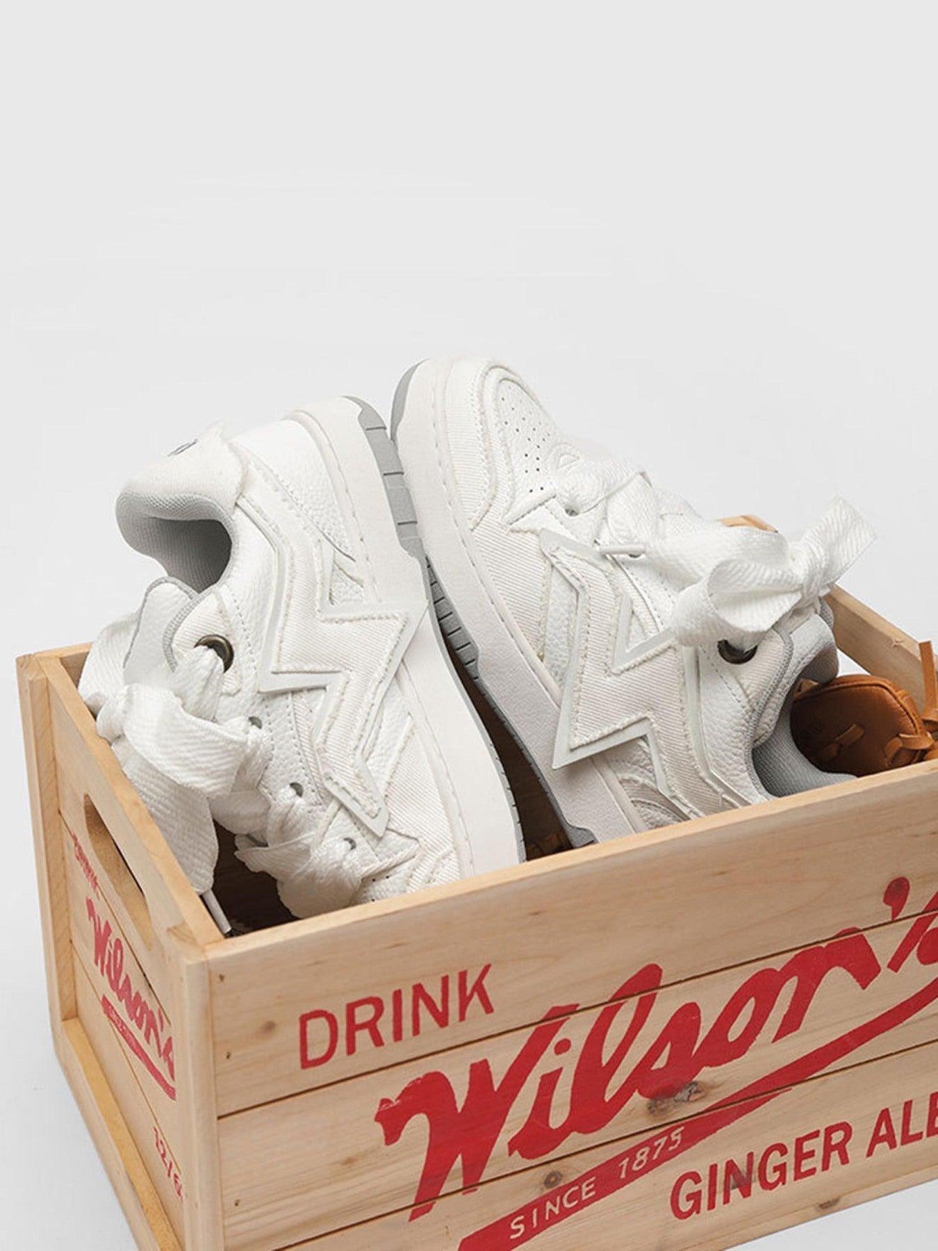 Concert Outfit Lightning Collision Color Splicing Board Shoes Concert Outfit Lightning Collision Color Splicing Board Shoes