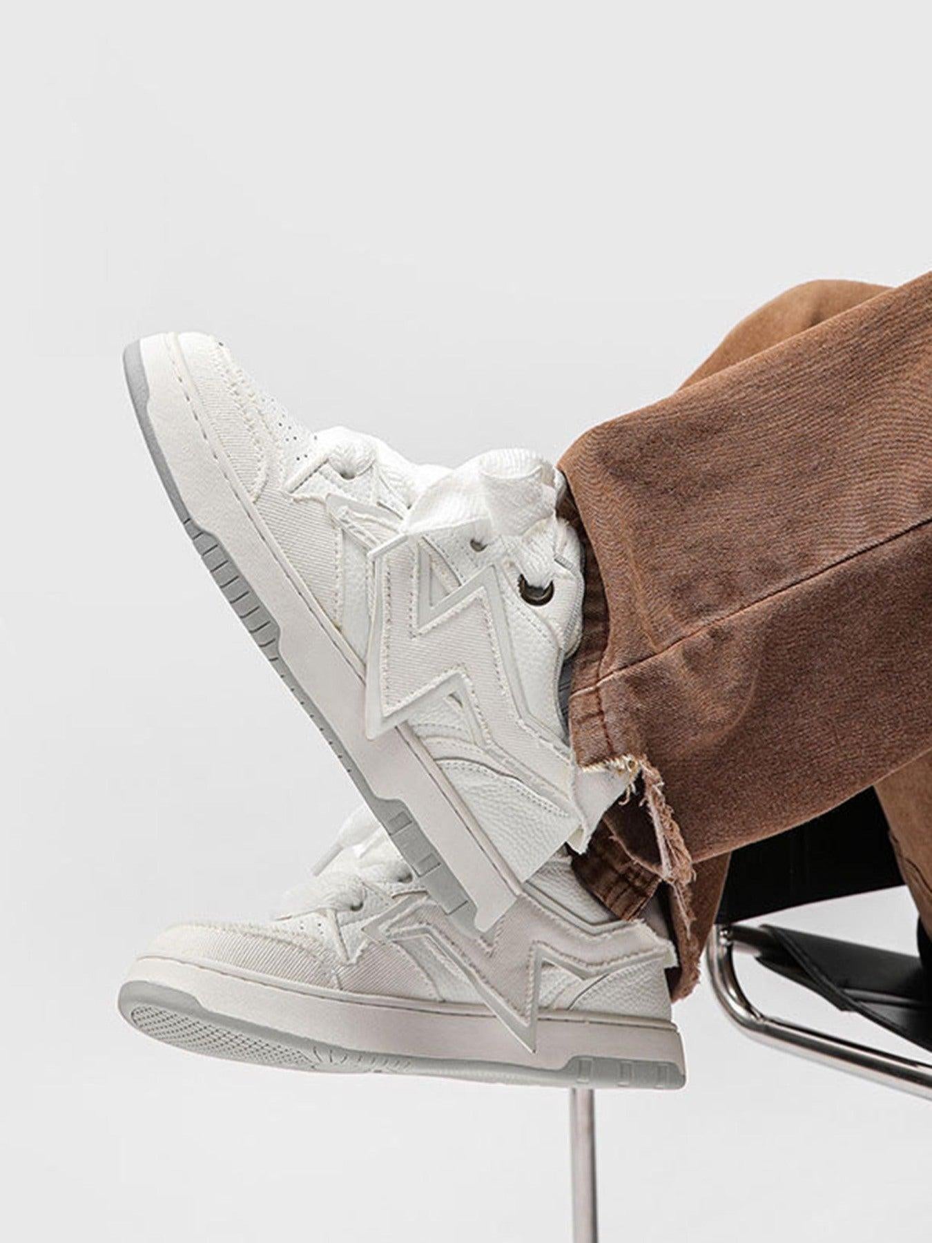 Concert Outfit Lightning Collision Color Splicing Board Shoes Concert Outfit Lightning Collision Color Splicing Board Shoes