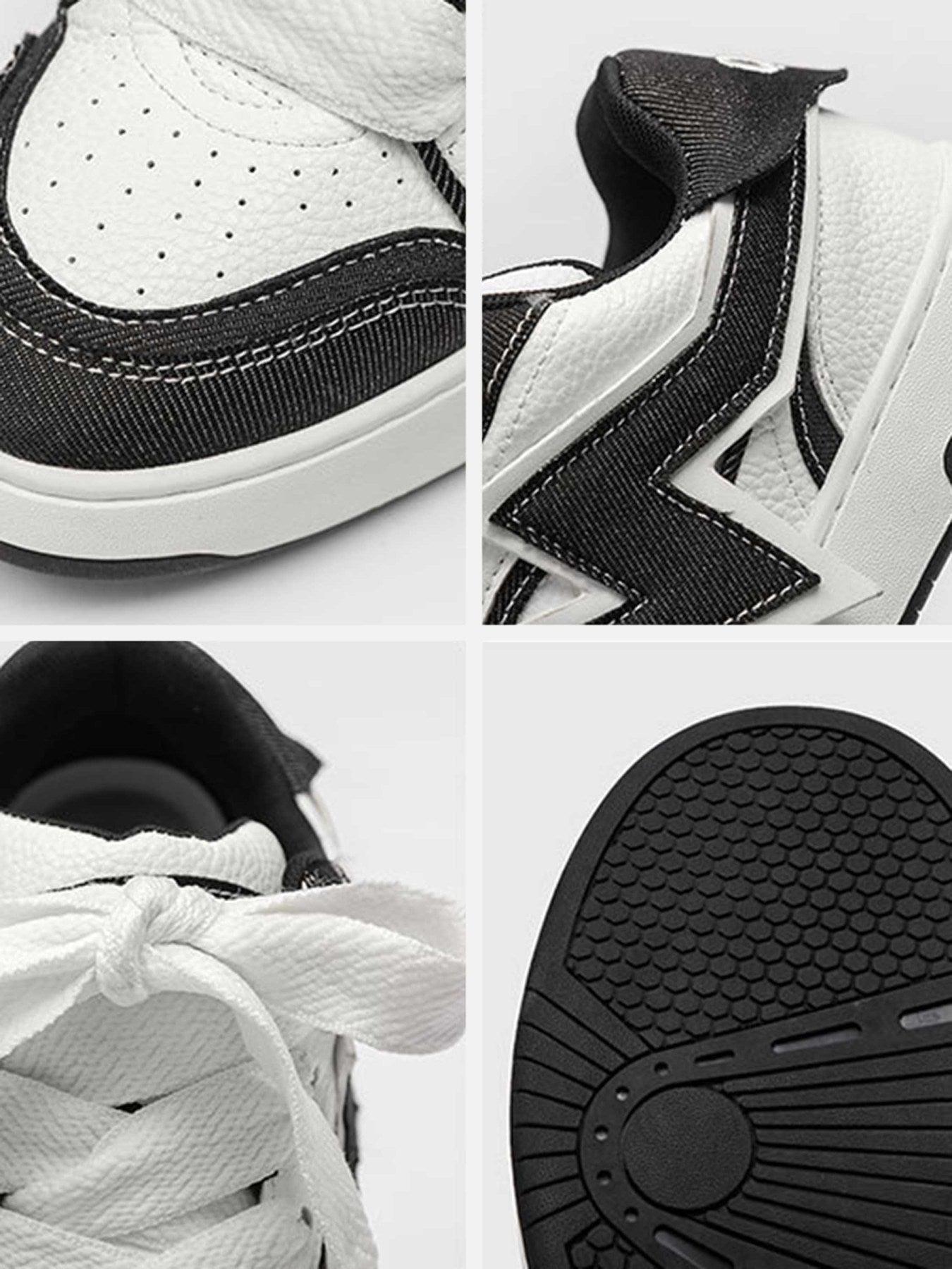 Concert Outfit Lightning Collision Color Splicing Board Shoes Concert Outfit Lightning Collision Color Splicing Board Shoes