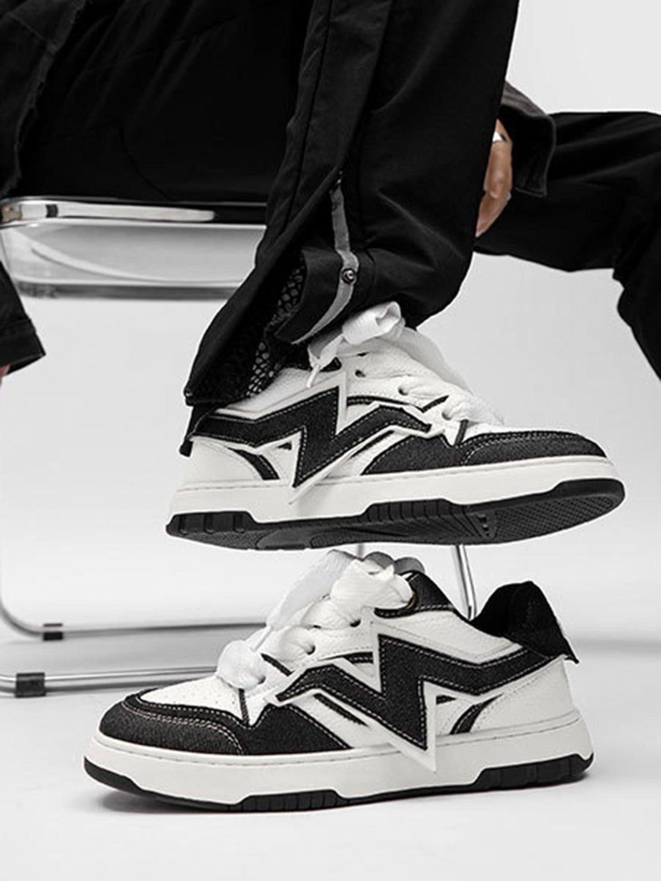 Concert Outfit Lightning Collision Color Splicing Board Shoes Concert Outfit Lightning Collision Color Splicing Board Shoes