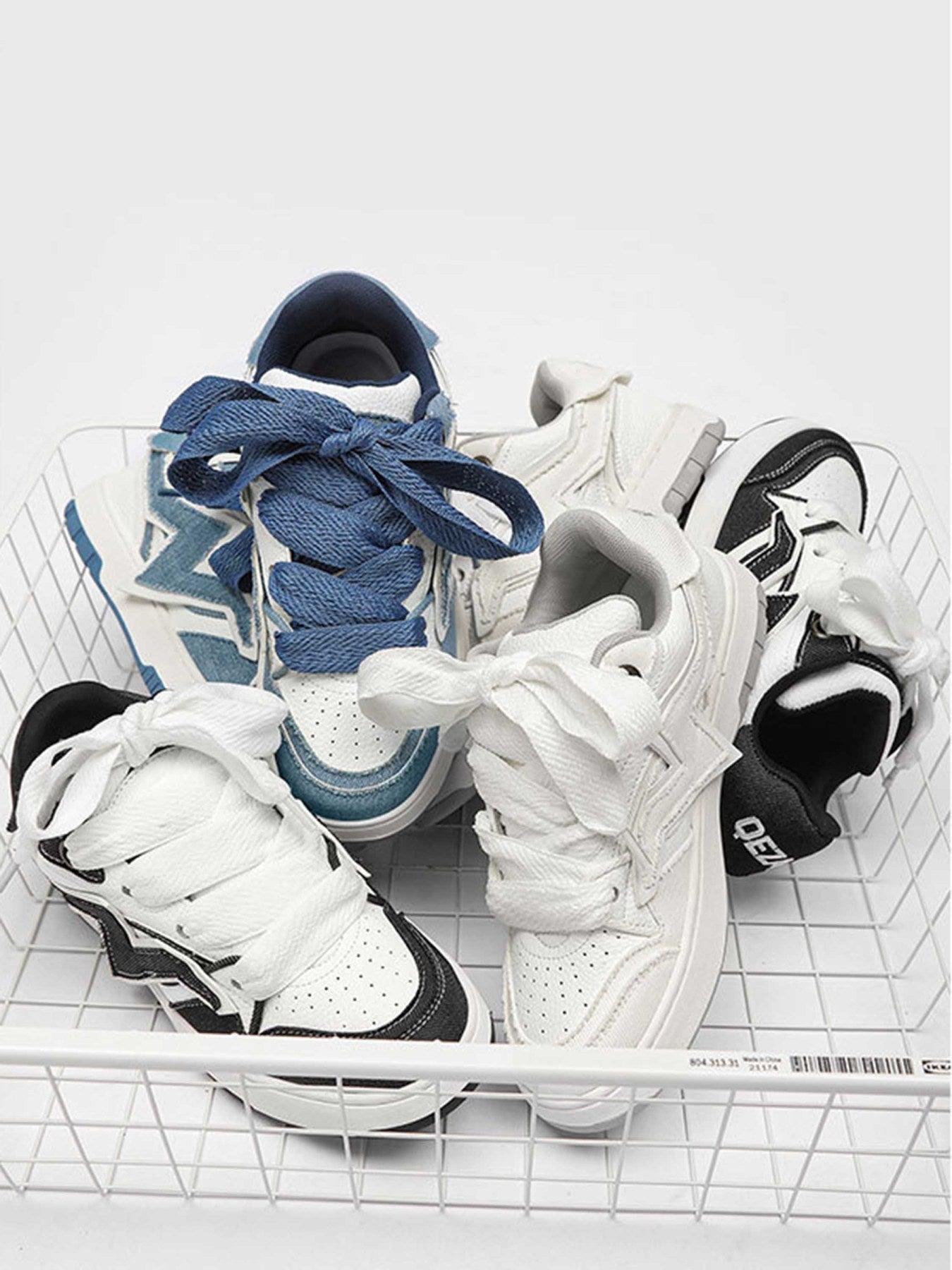 Concert Outfit Lightning Collision Color Splicing Board Shoes Concert Outfit Lightning Collision Color Splicing Board Shoes