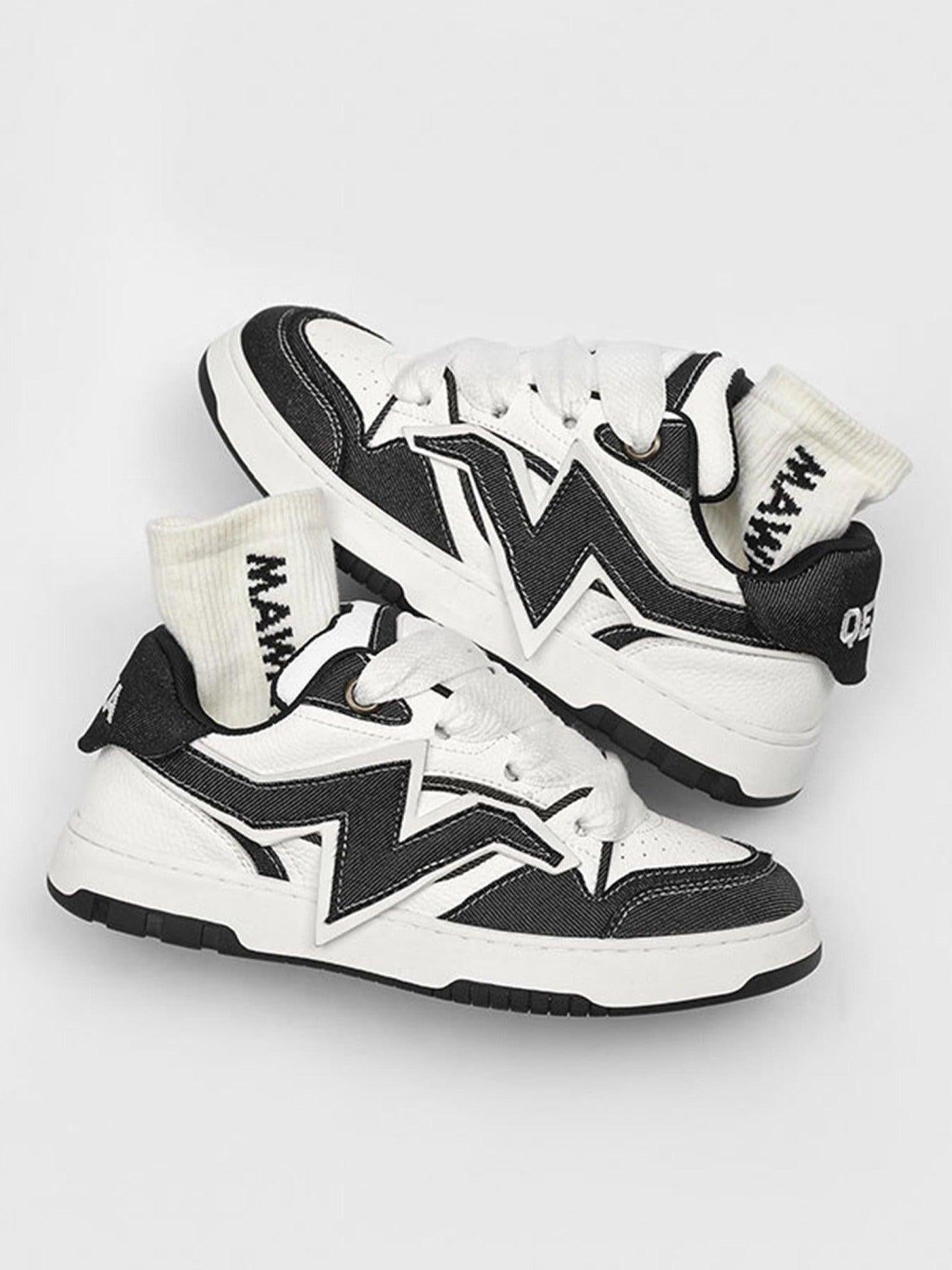 Concert Outfit Lightning Collision Color Splicing Board Shoes Concert Outfit Lightning Collision Color Splicing Board Shoes