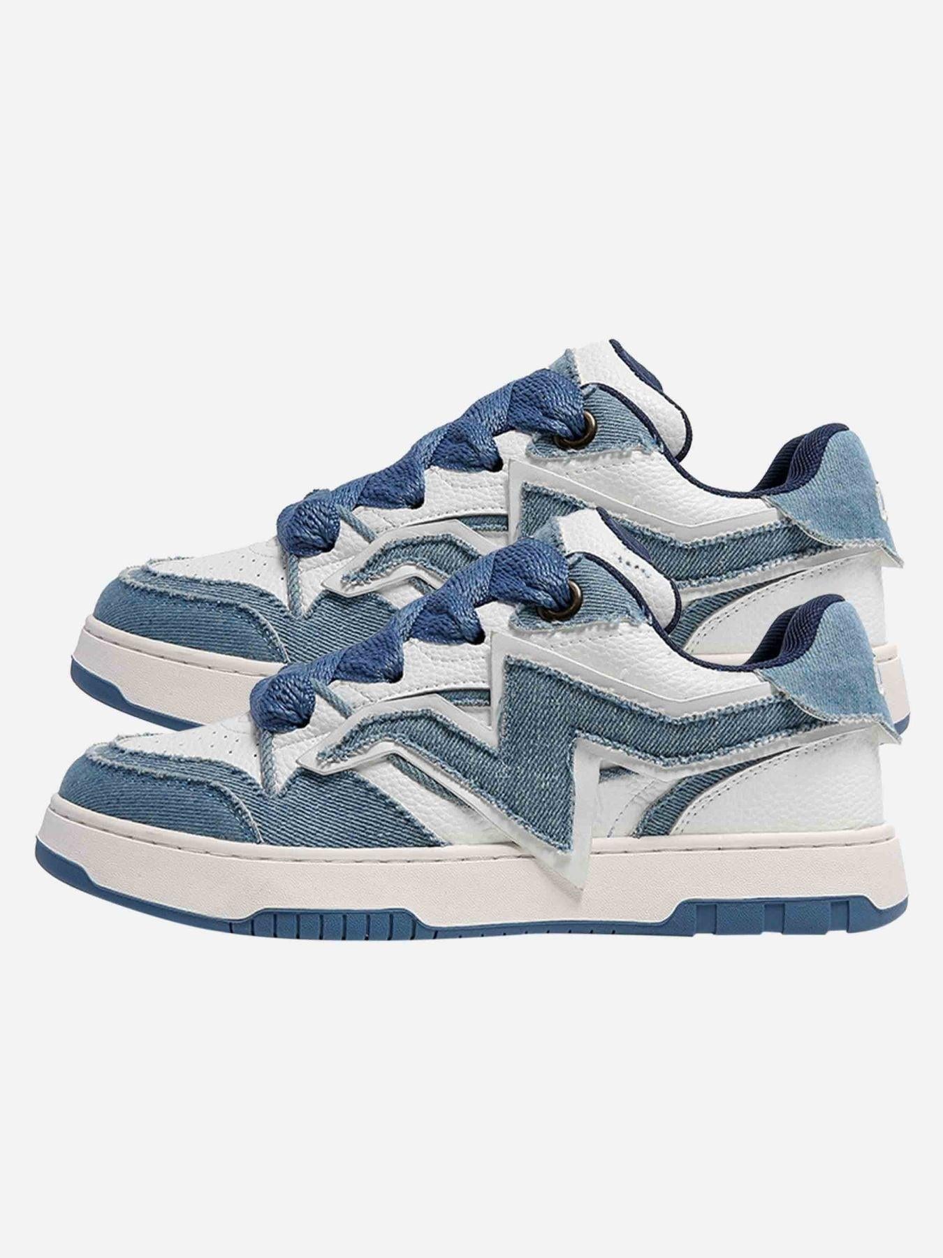 Concert Outfit Lightning Collision Color Splicing Board Shoes