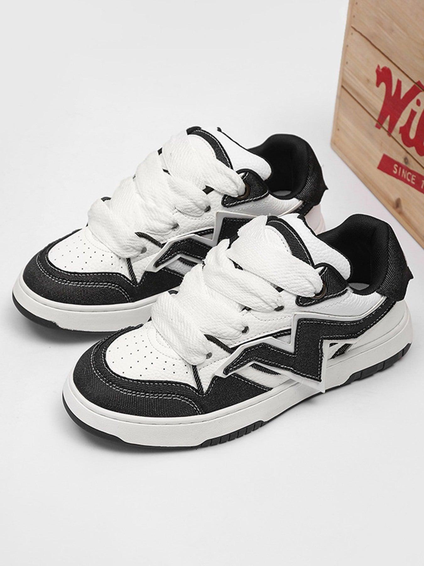 Concert Outfit Lightning Collision Color Splicing Board Shoes Concert Outfit Lightning Collision Color Splicing Board Shoes