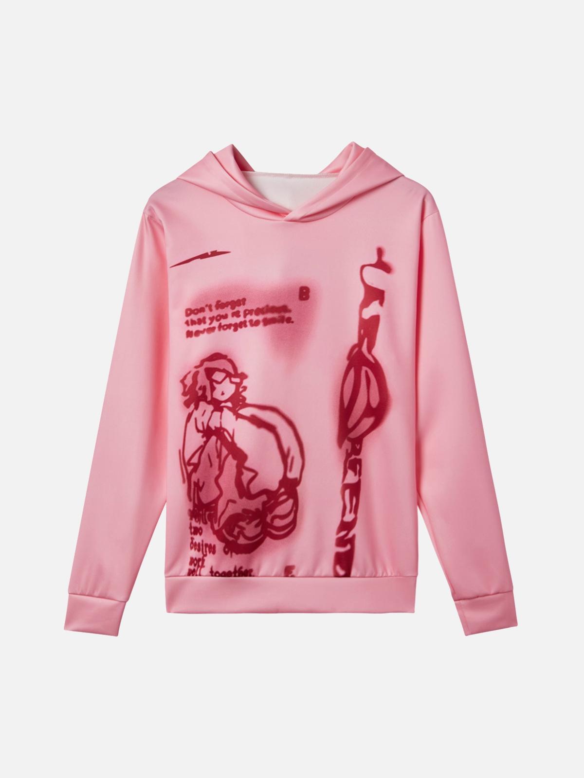Concert Outfit Line Painted Character Hoodie