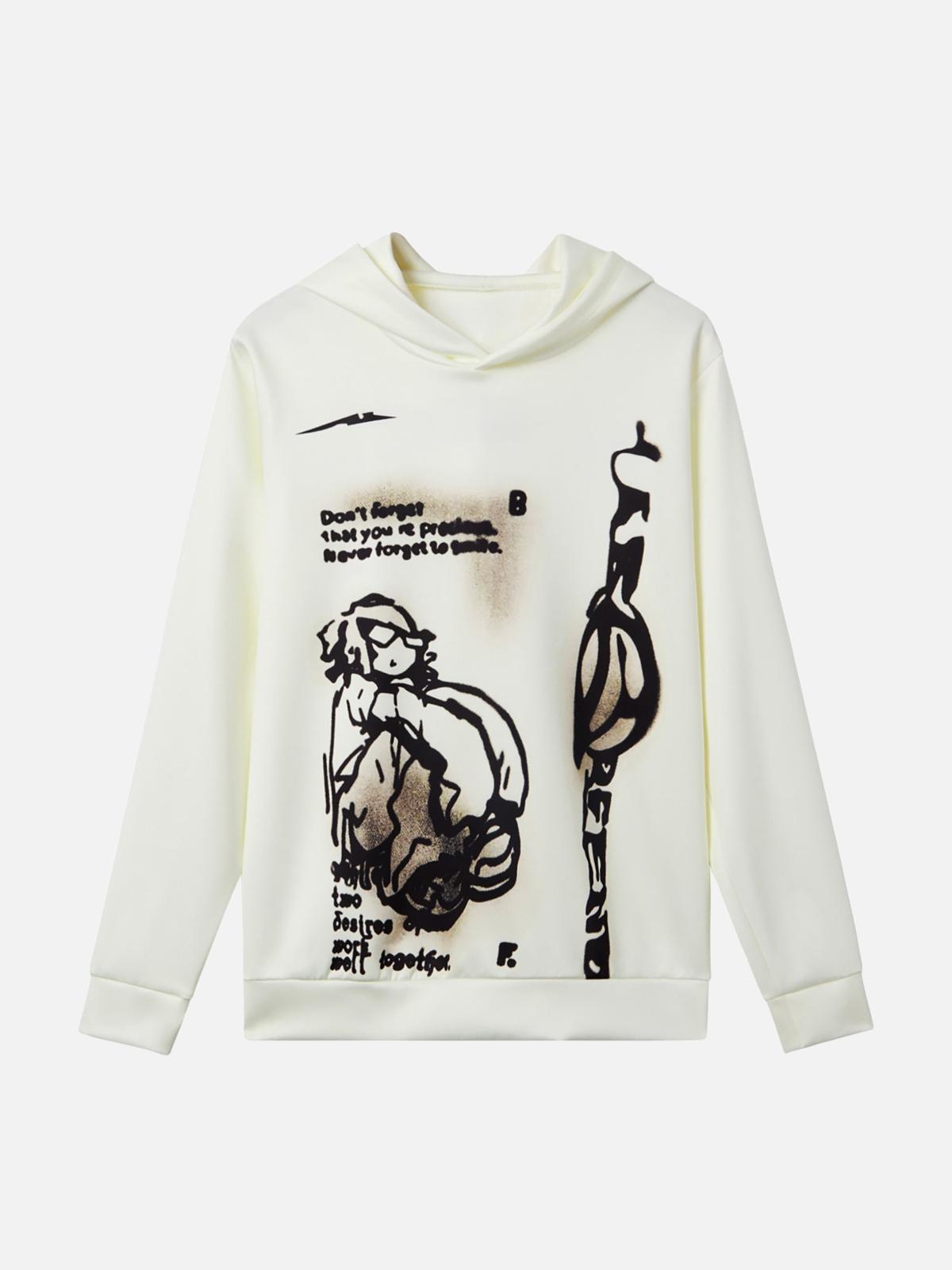 Concert Outfit Line Painted Character Hoodie