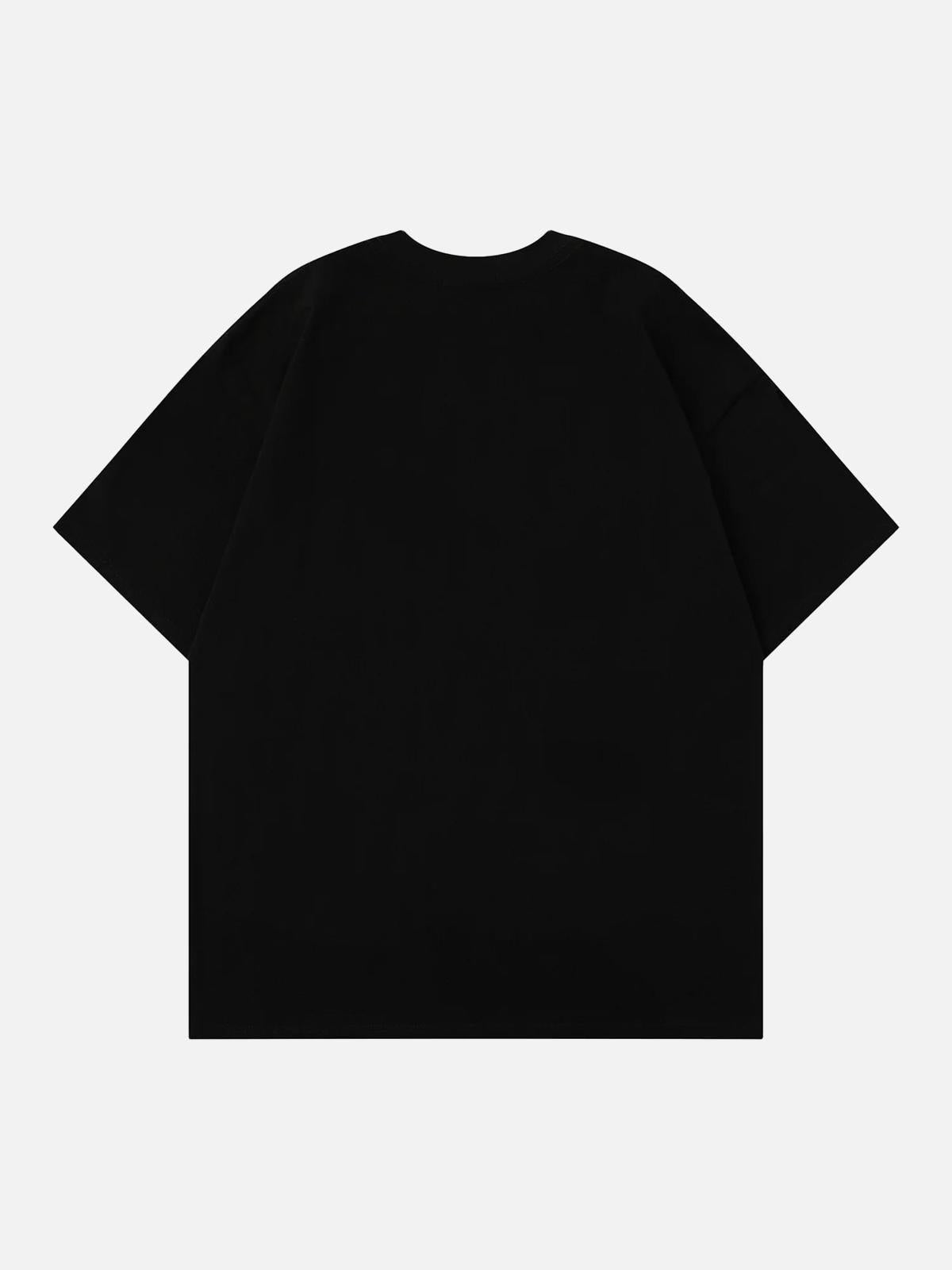 Concert Outfit Loose American Fuzzy Fun Printed T-Shirt