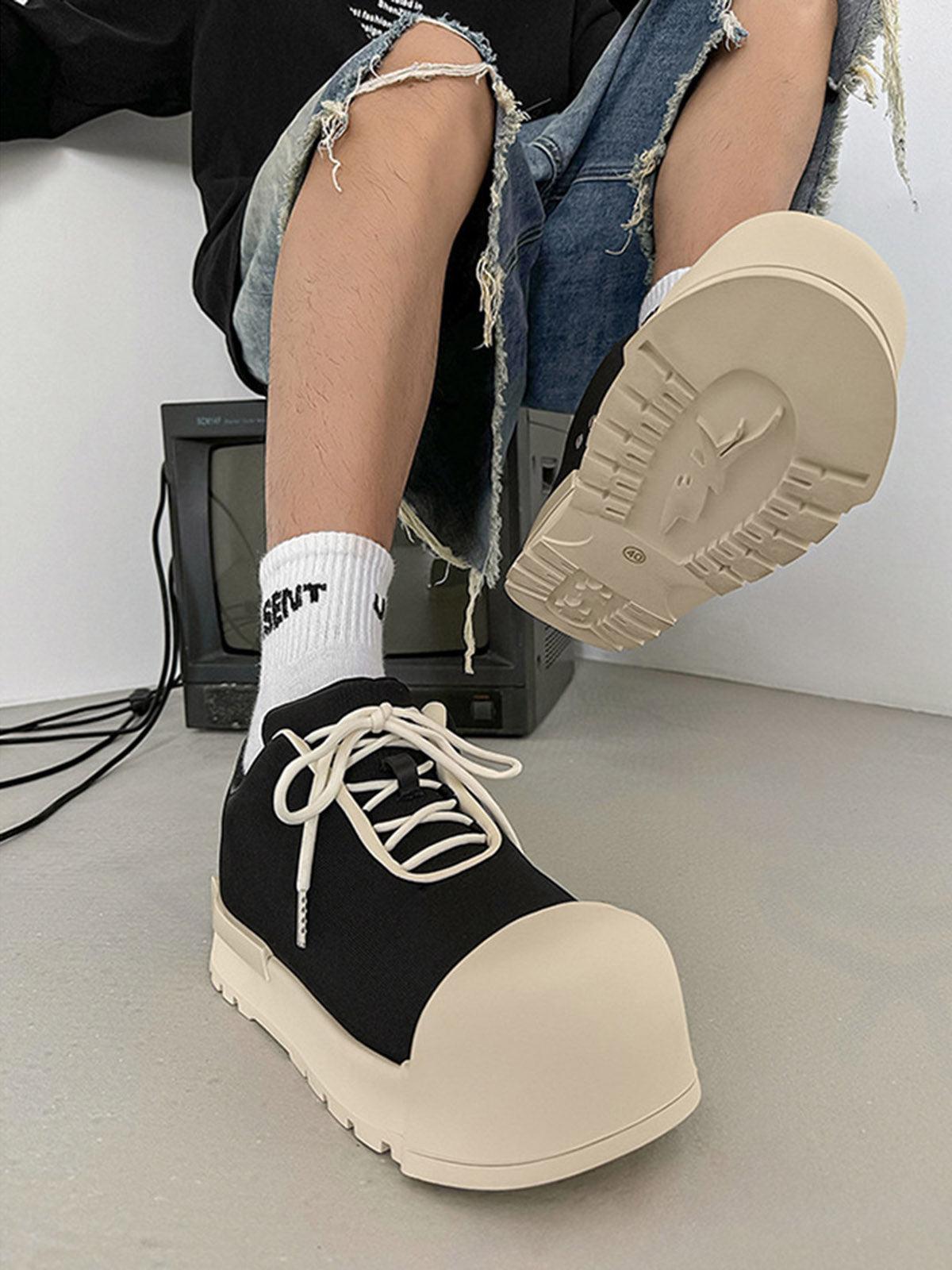 Concert Outfit Low Top Canvas Platform Sneakers