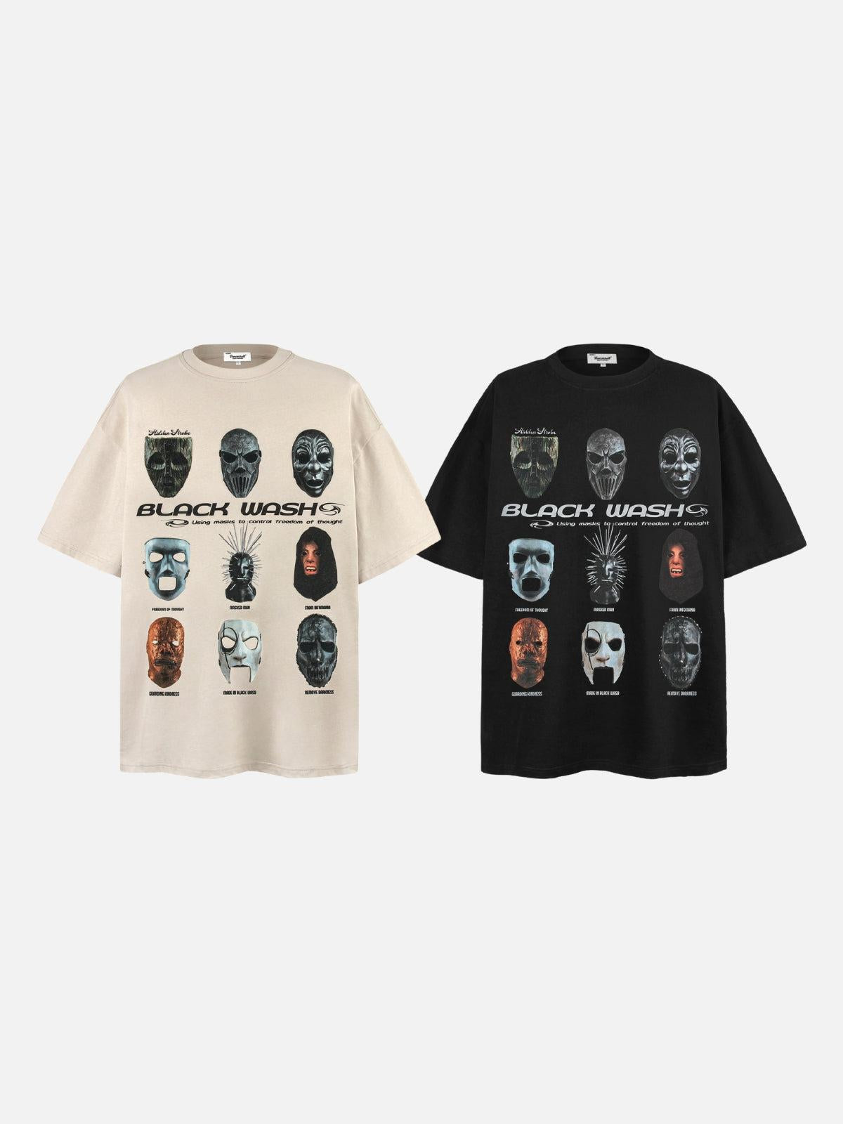 Concert Outfit Masked Mystery Iconic Faces Graphic Tee Concert Outfit Masked Mystery Iconic Faces Graphic Tee
