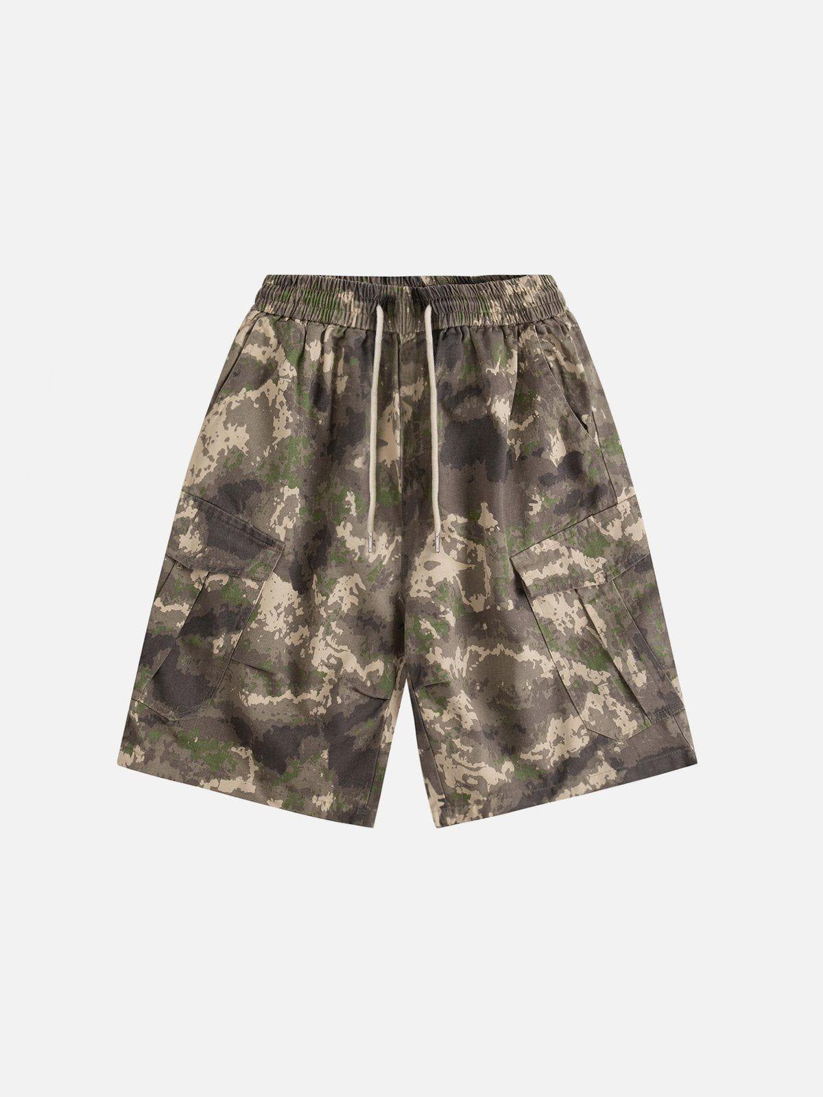 Concert Outfit Multi Pocket Camouflage Shorts