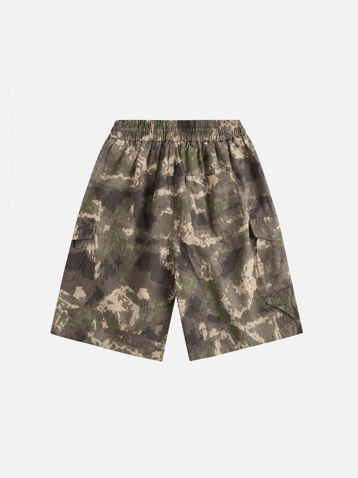 Concert Outfit Multi Pocket Camouflage Shorts