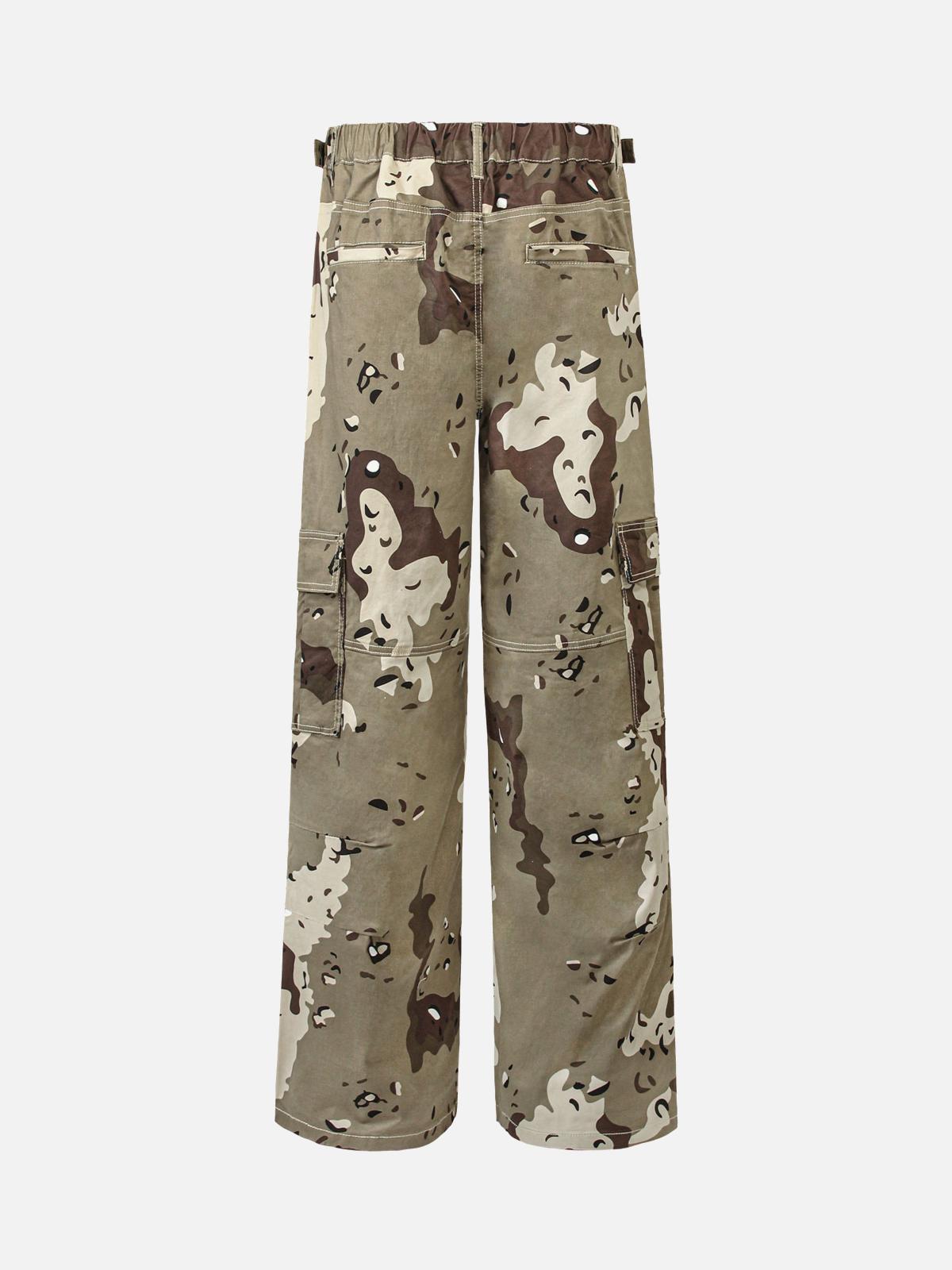 Concert Outfit Multi-Pocket Cargo Camouflage Pants