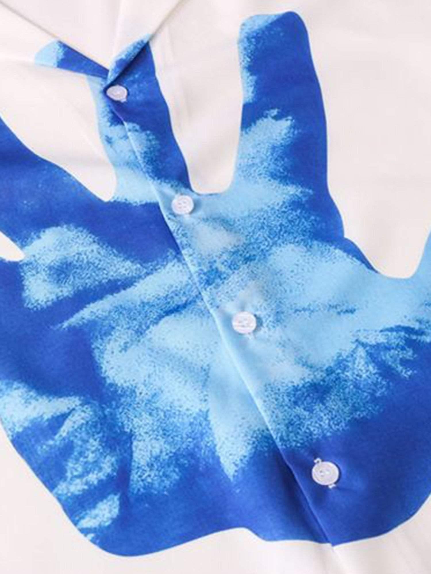 Concert Outfit Palm Digital Print Loose Lapel Short Sleeve Shirt Concert Outfit Palm Digital Print Loose Lapel Short Sleeve Shirt