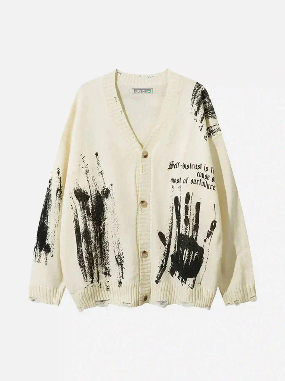 Concert Outfit Palm Graffiti Cardigan