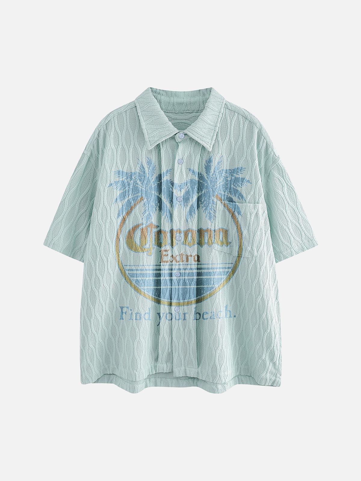 Concert Outfit Palm Tree Short-Sleeve Shirt