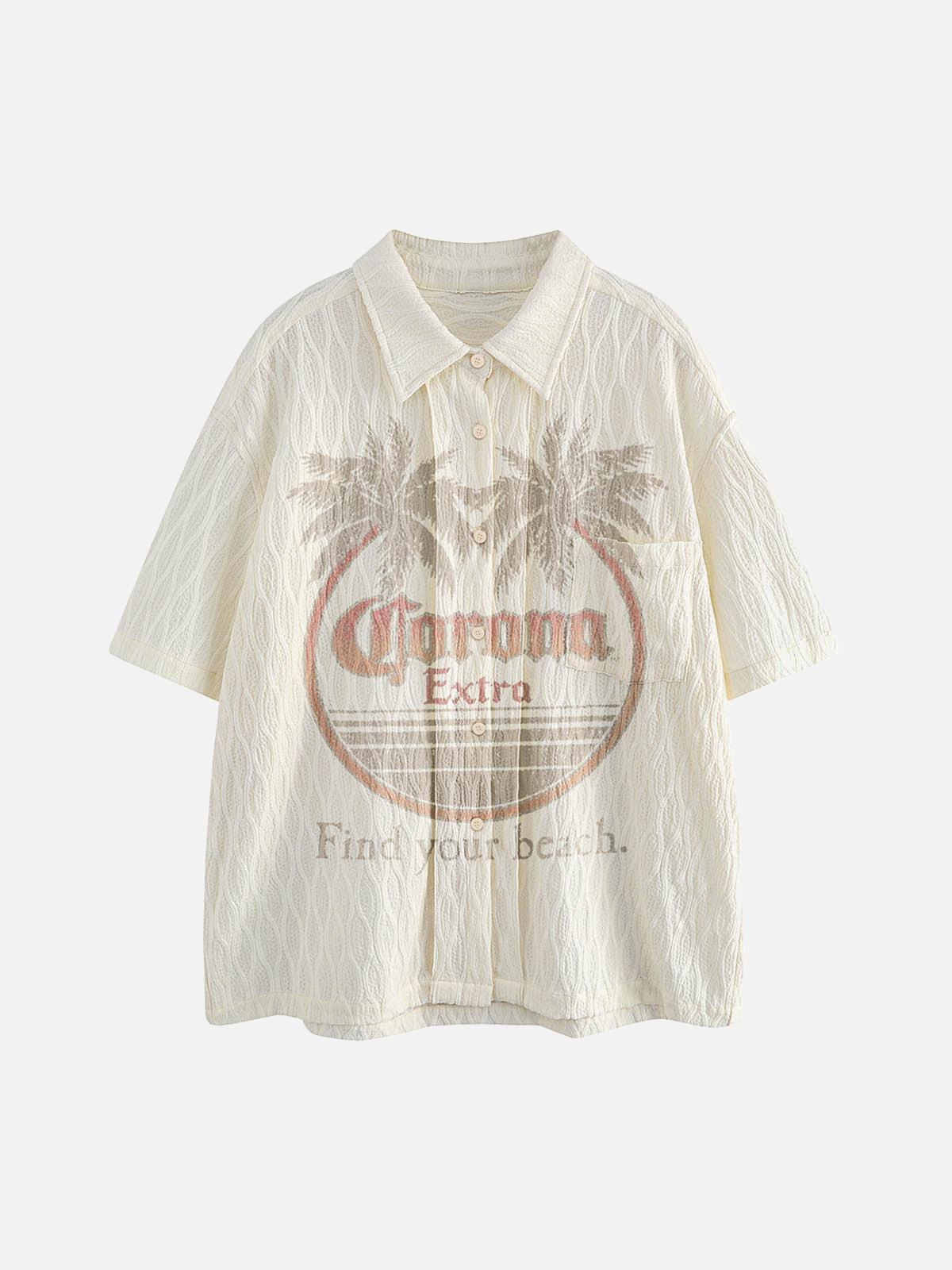 Concert Outfit Palm Tree Short-Sleeve Shirt