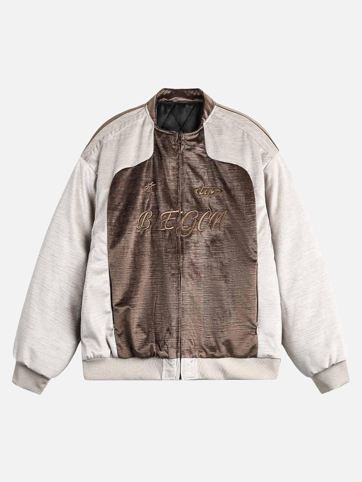 Concert Outfit Patchwork Embroidered Bomber Jacket