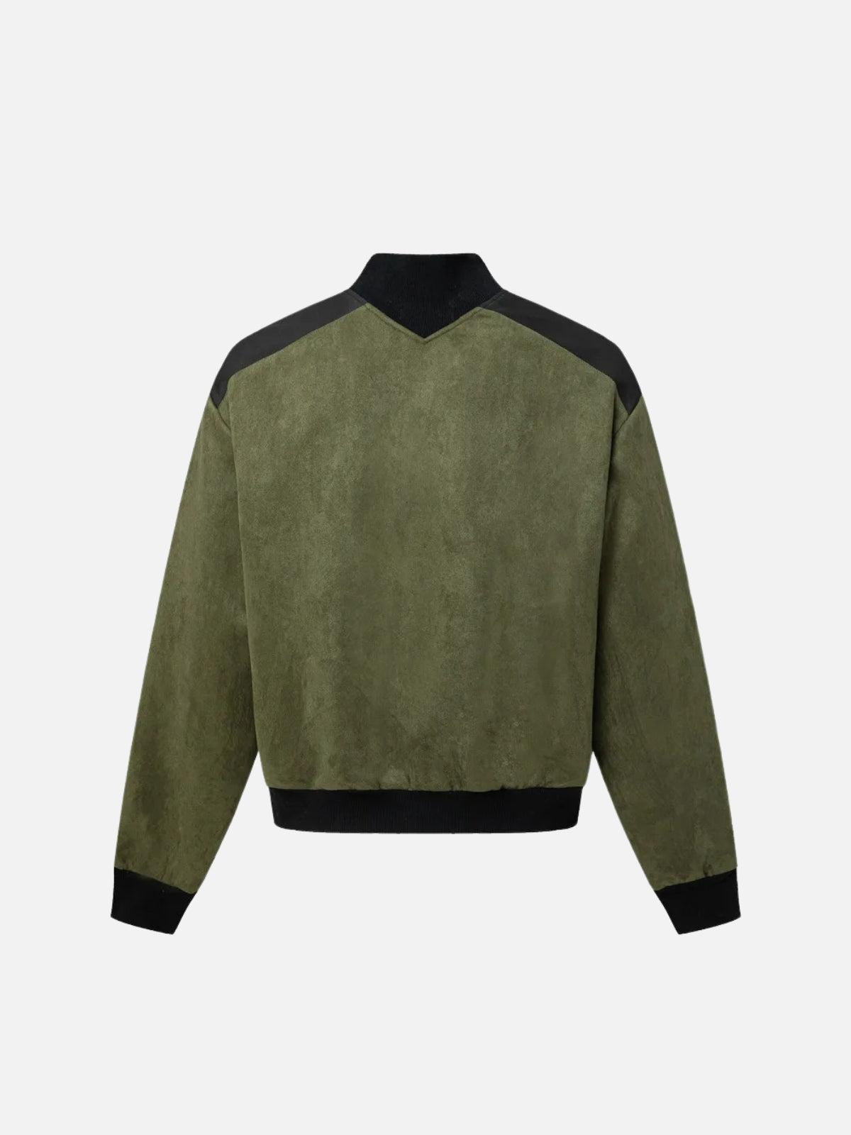 Concert Outfit Patchwork Stand Collar Sweatshirt