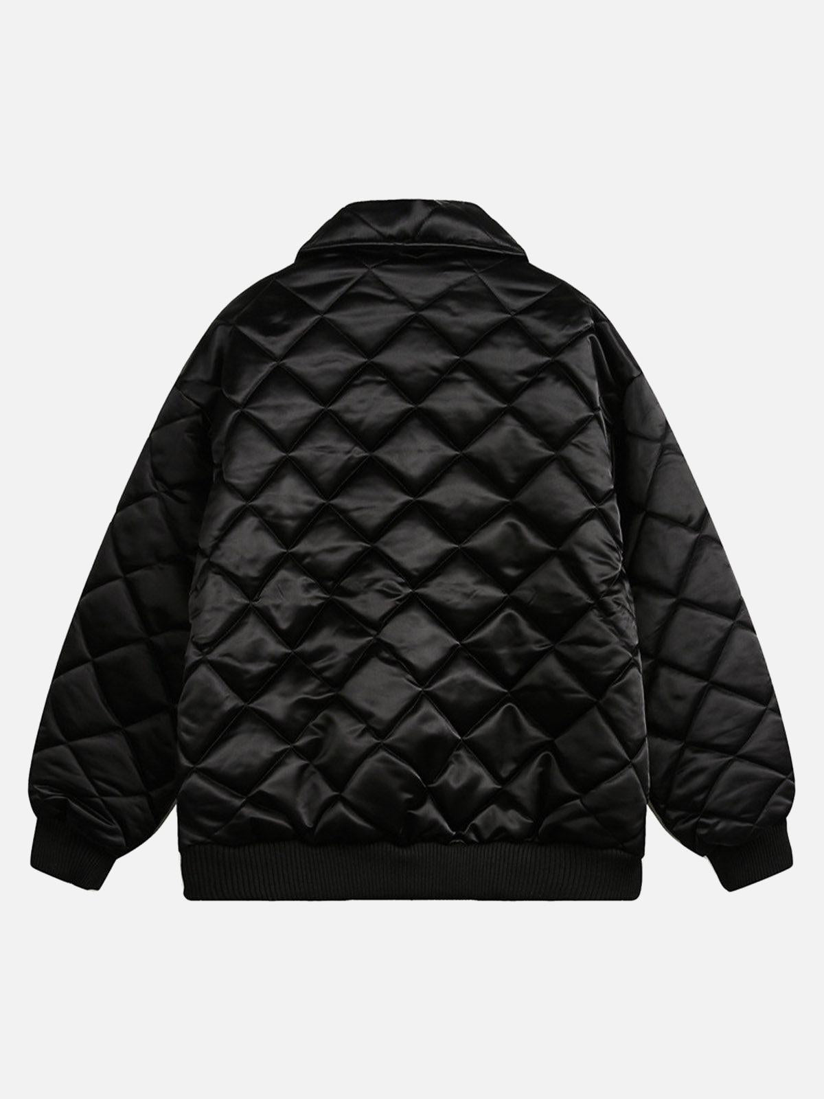 Concert Outfit Pearl Letter Diamond Quilted Jacket