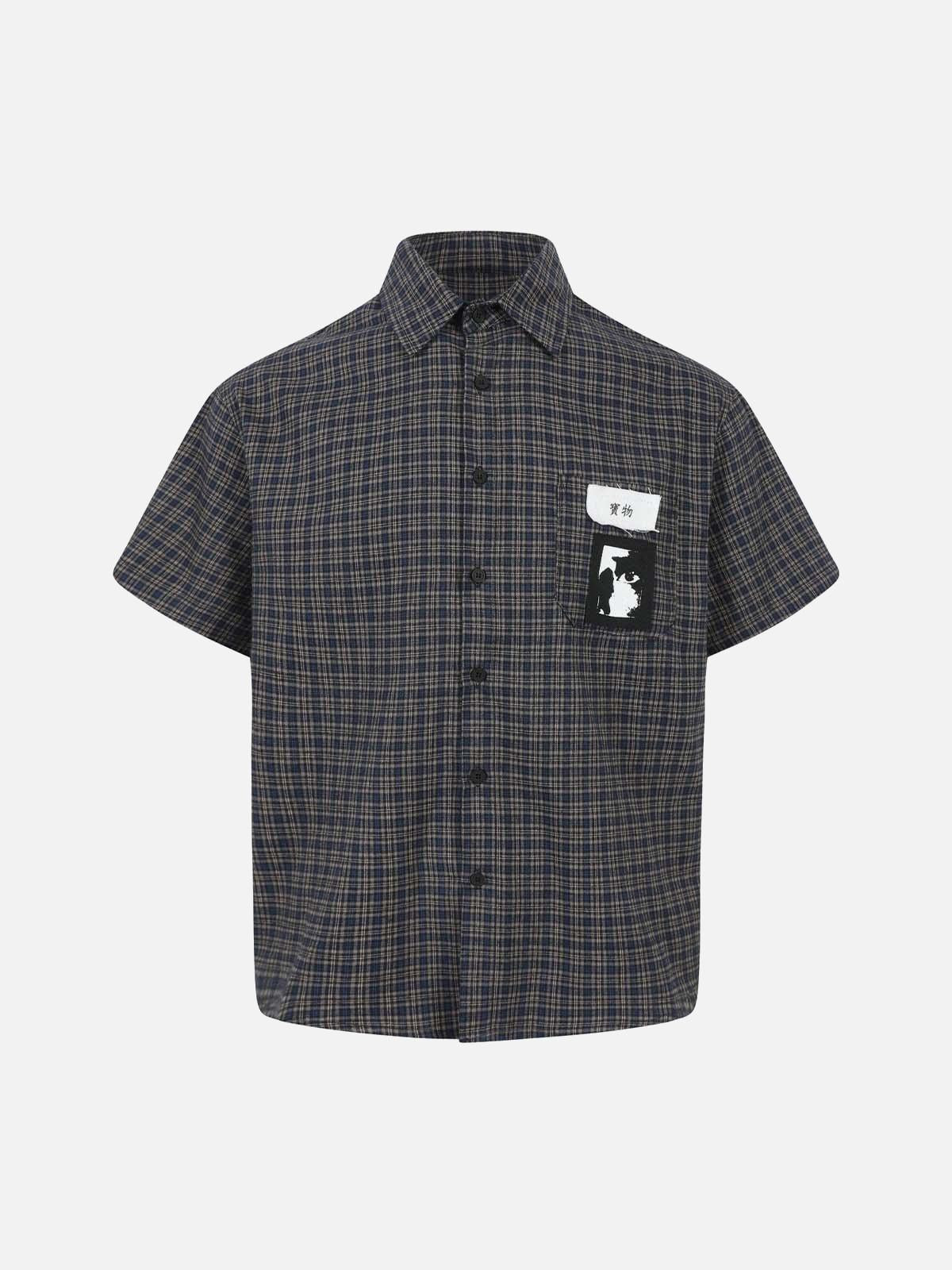 Concert Outfit Plaid Short Sleeve Polo Shirt