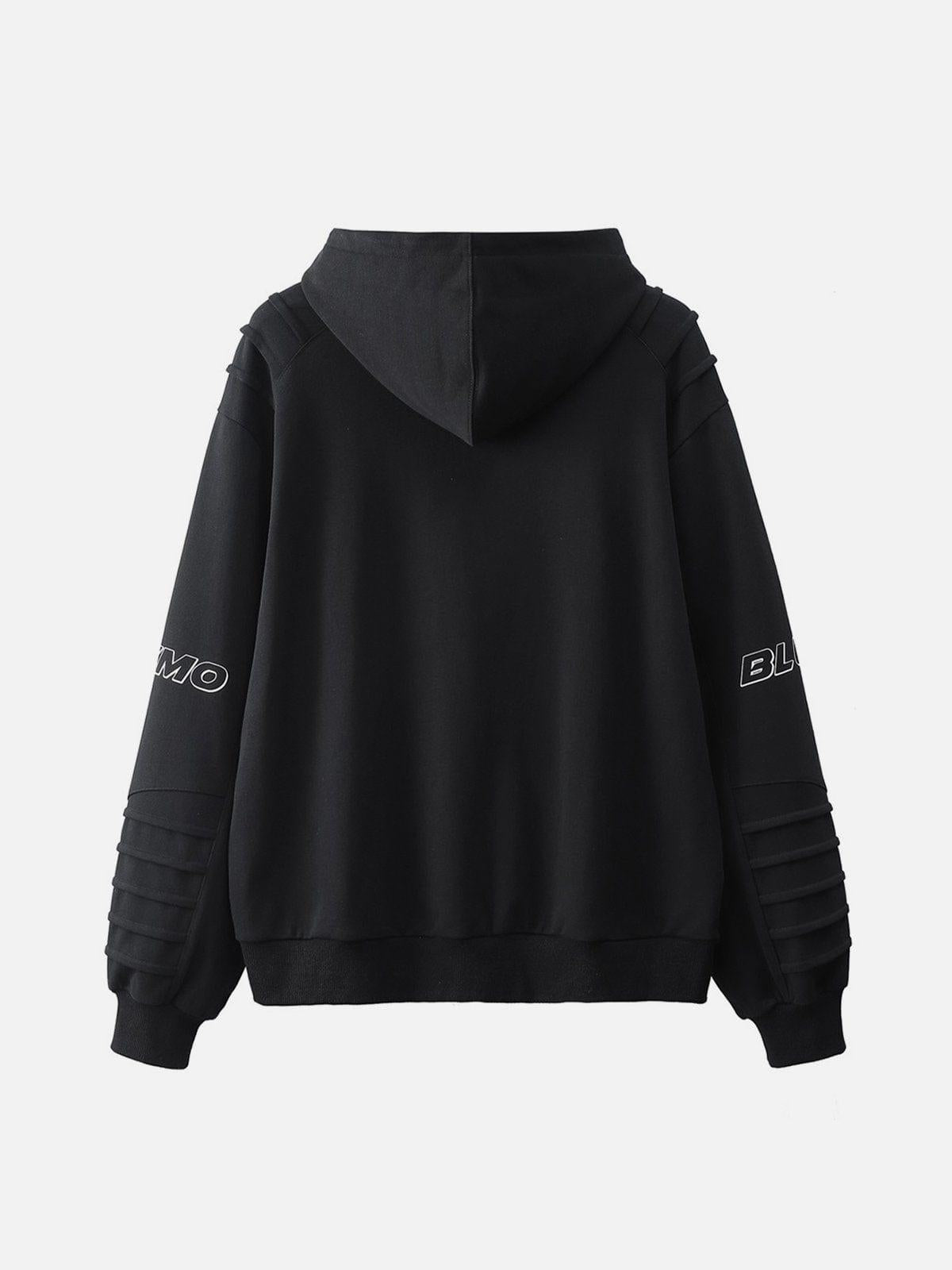 Concert Outfit Pleated Material Splicing Hoodie